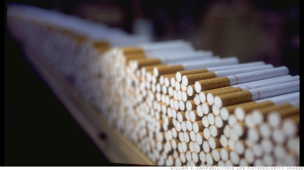 Stacked cigarettes on Winston brand assembly line at RJ Reynolds plant.  (Photo by William F. Campbell//Time Life Pictures/Getty Images)