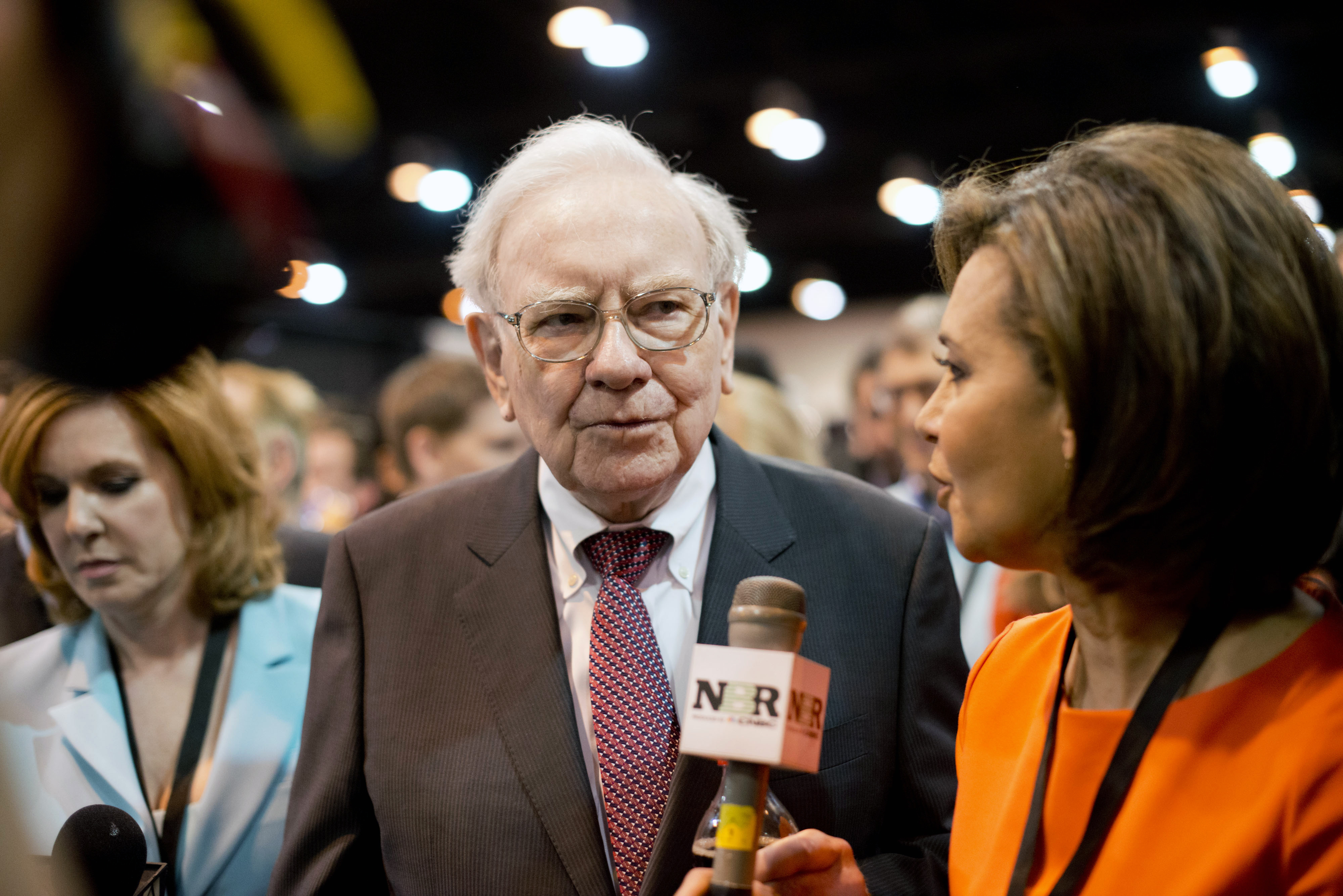 Warren Buffett at the Berkshire Hathaway Inc. Annual Shareholders Meeting