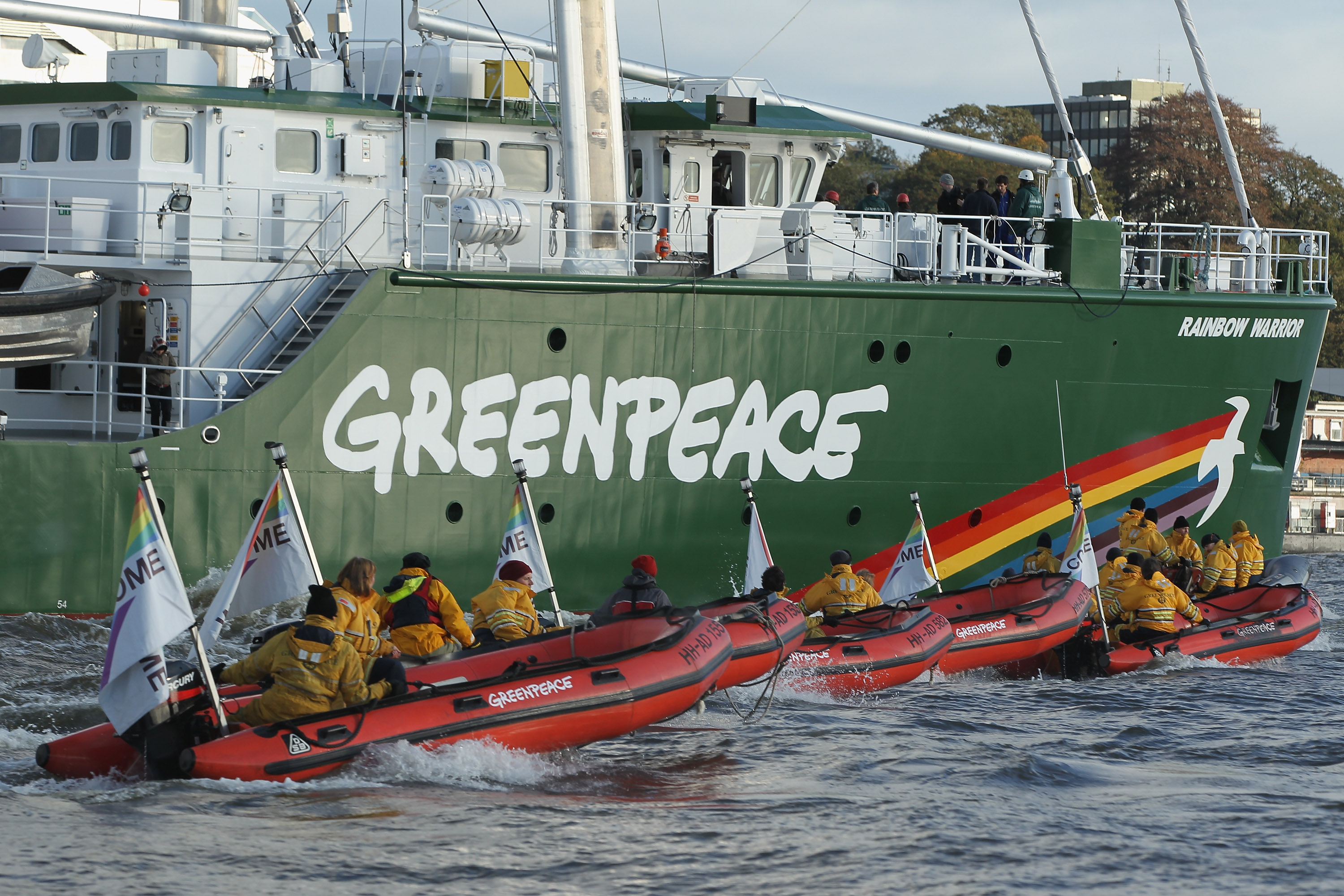 New Rainbow Warrior III Arrives At Hamburg Port