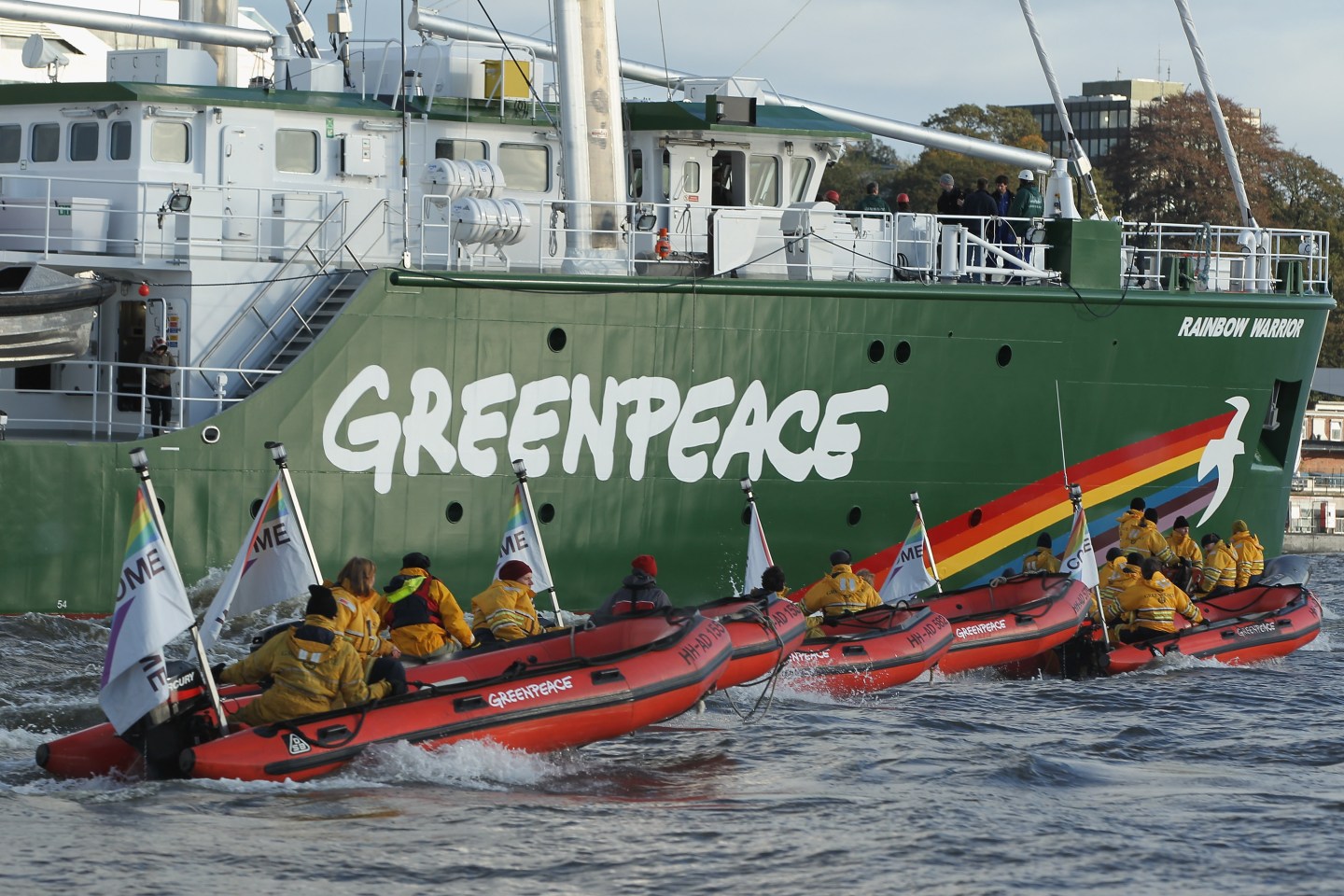 New Rainbow Warrior III Arrives At Hamburg Port