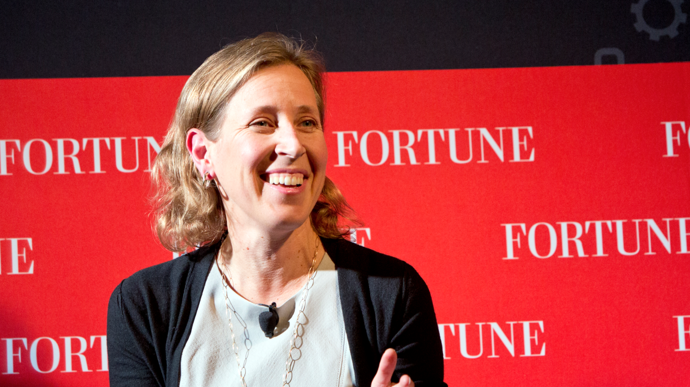 Susan Wojcicki speaking at a Fortune Most Powerful Women dinner at Foreign Cinema on December 3, 2013 in San Francisco, California.
