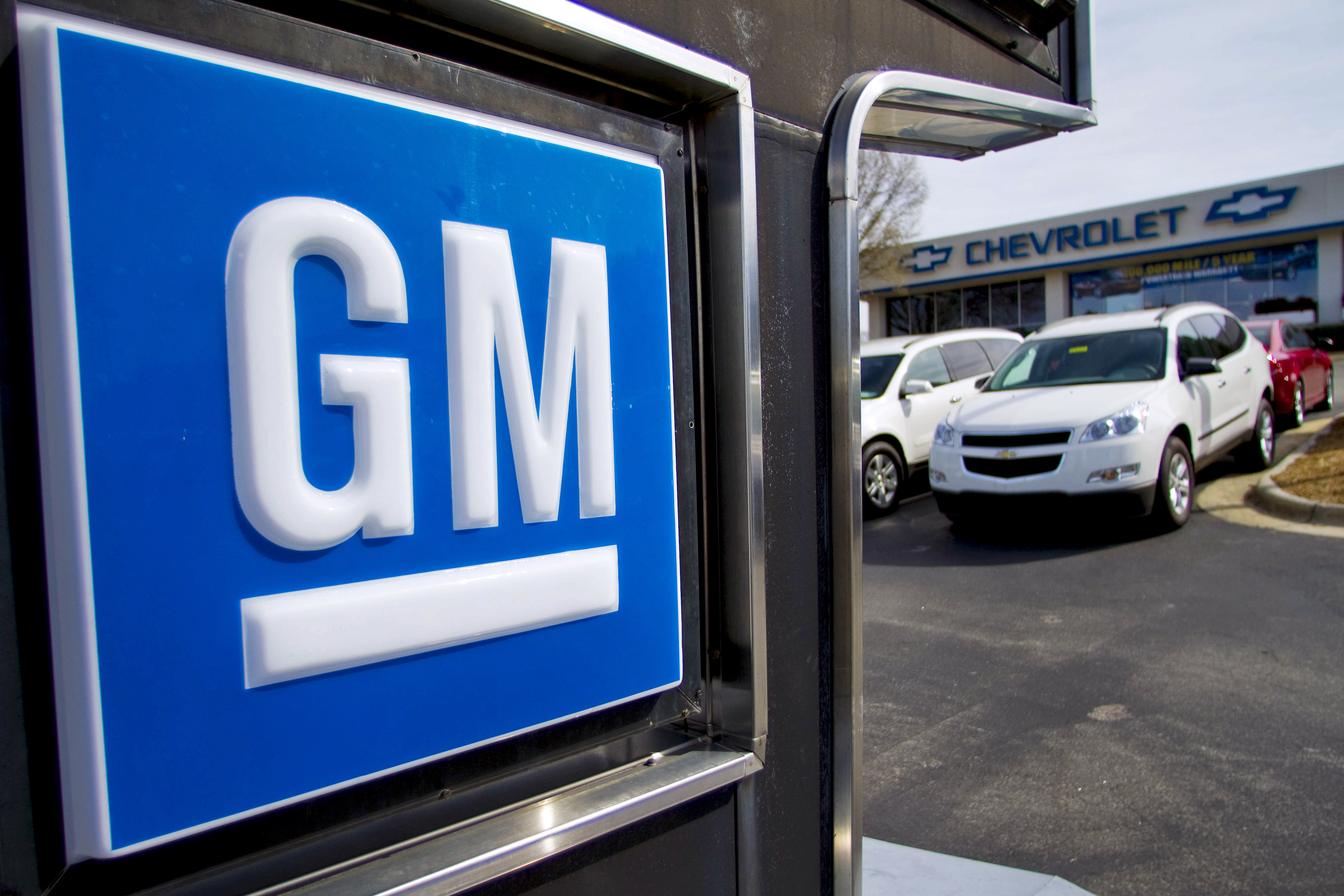 A GM sales lot.