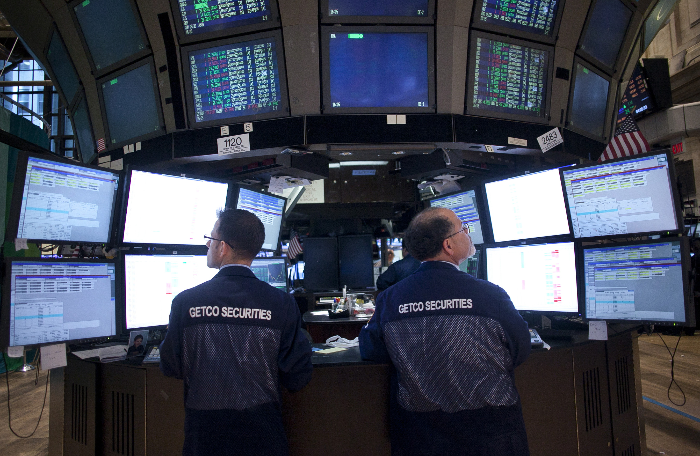 Volatile Trading Day On Wall Street As Fears Over Euro Zone Continue