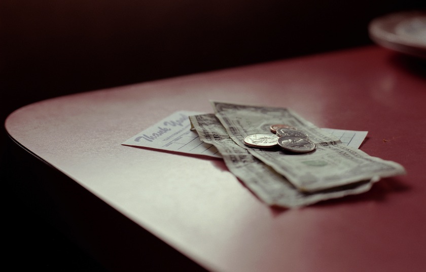 tip cash table