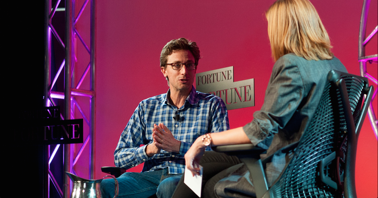 BuzzFeed CEO Jonah Peretti talks with Fortune senior writer Jessi Hempel at Fortune Brainstorm Tech in Aspen, Colorado.