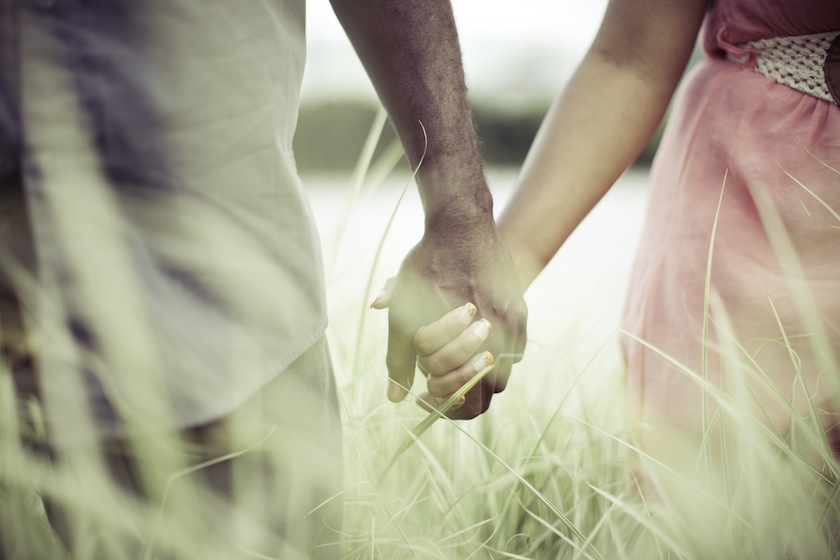 holding hands