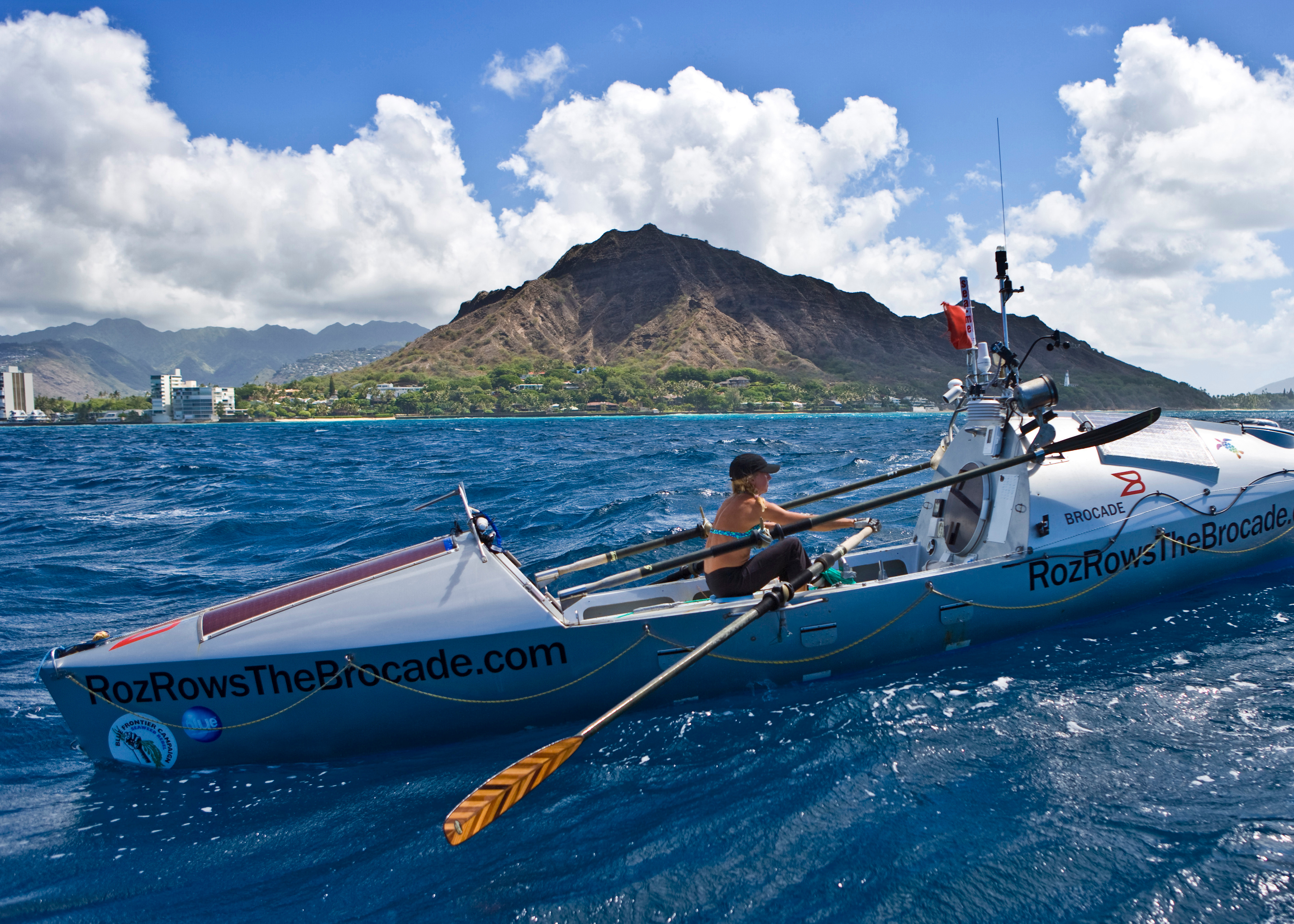 Roz Savage arrives Honolulu Hawaii