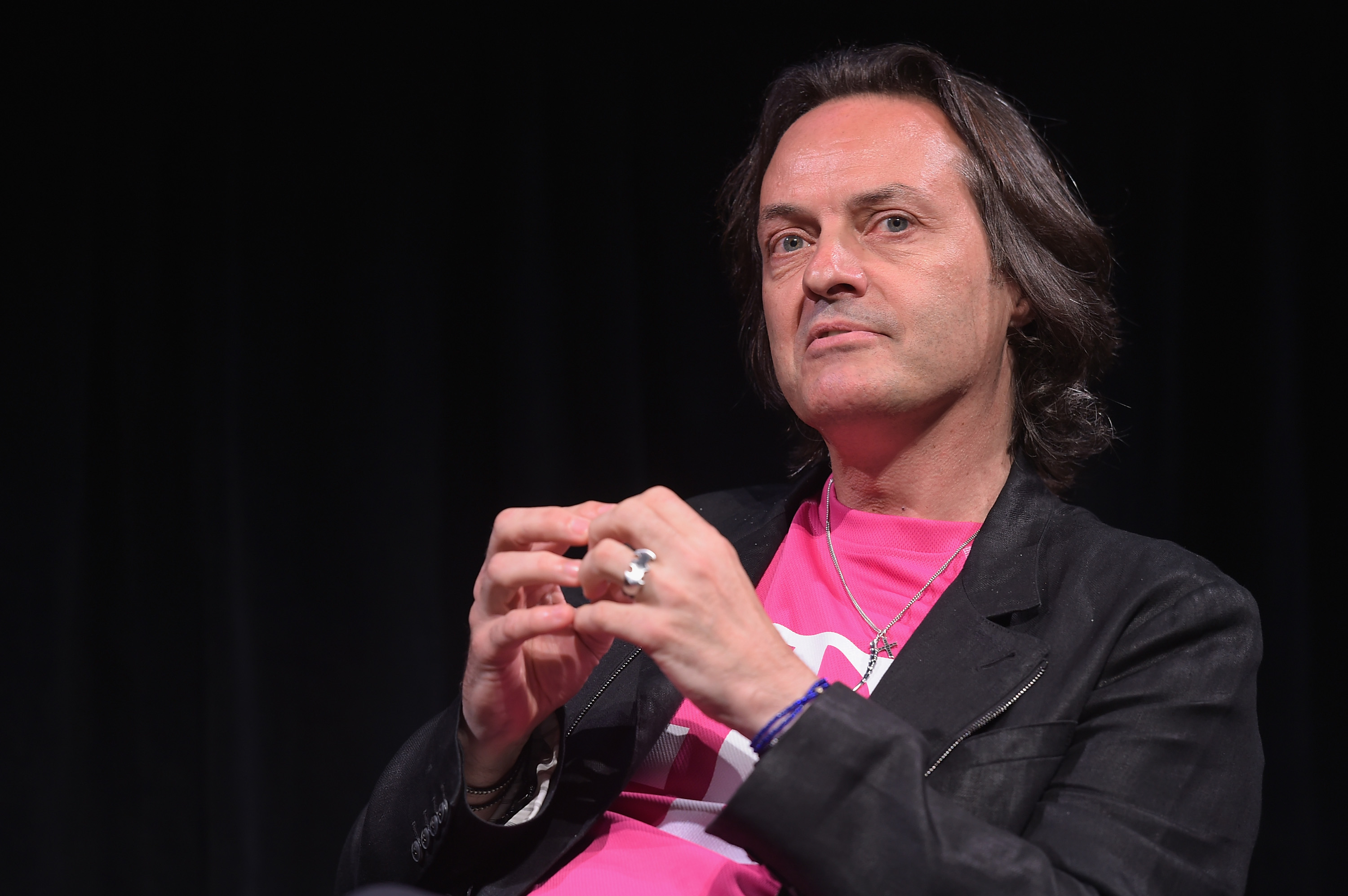 T-Mobile CEO/Executive Producer John Legere takes part in a Q&A on July 15, 2014 in New York City.