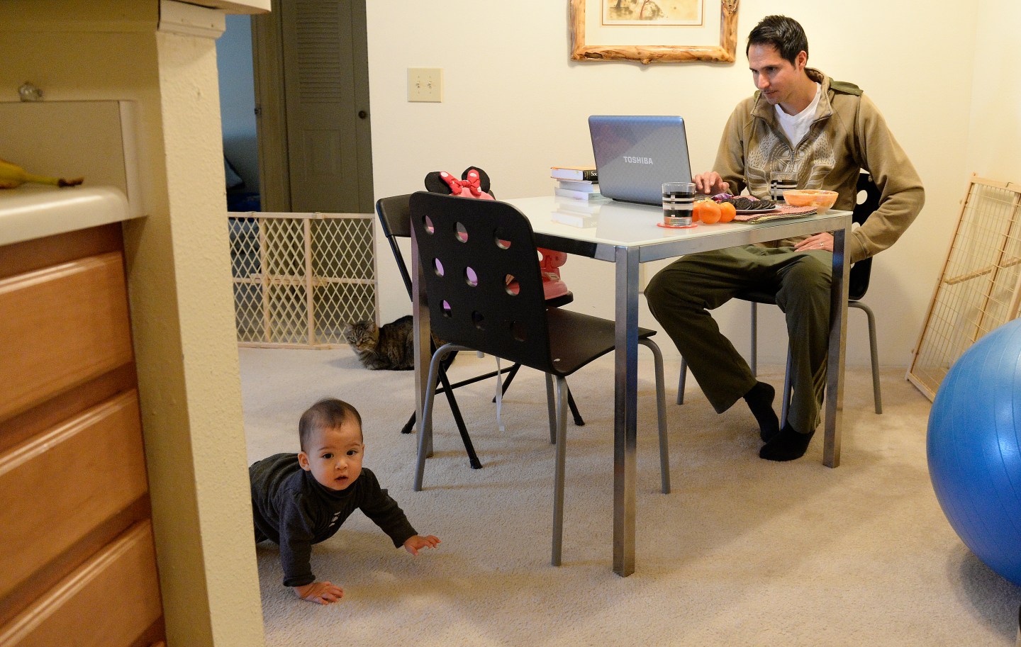 Dad,  grad student and Working America Student Worker Coalition member Edgar Acosta.