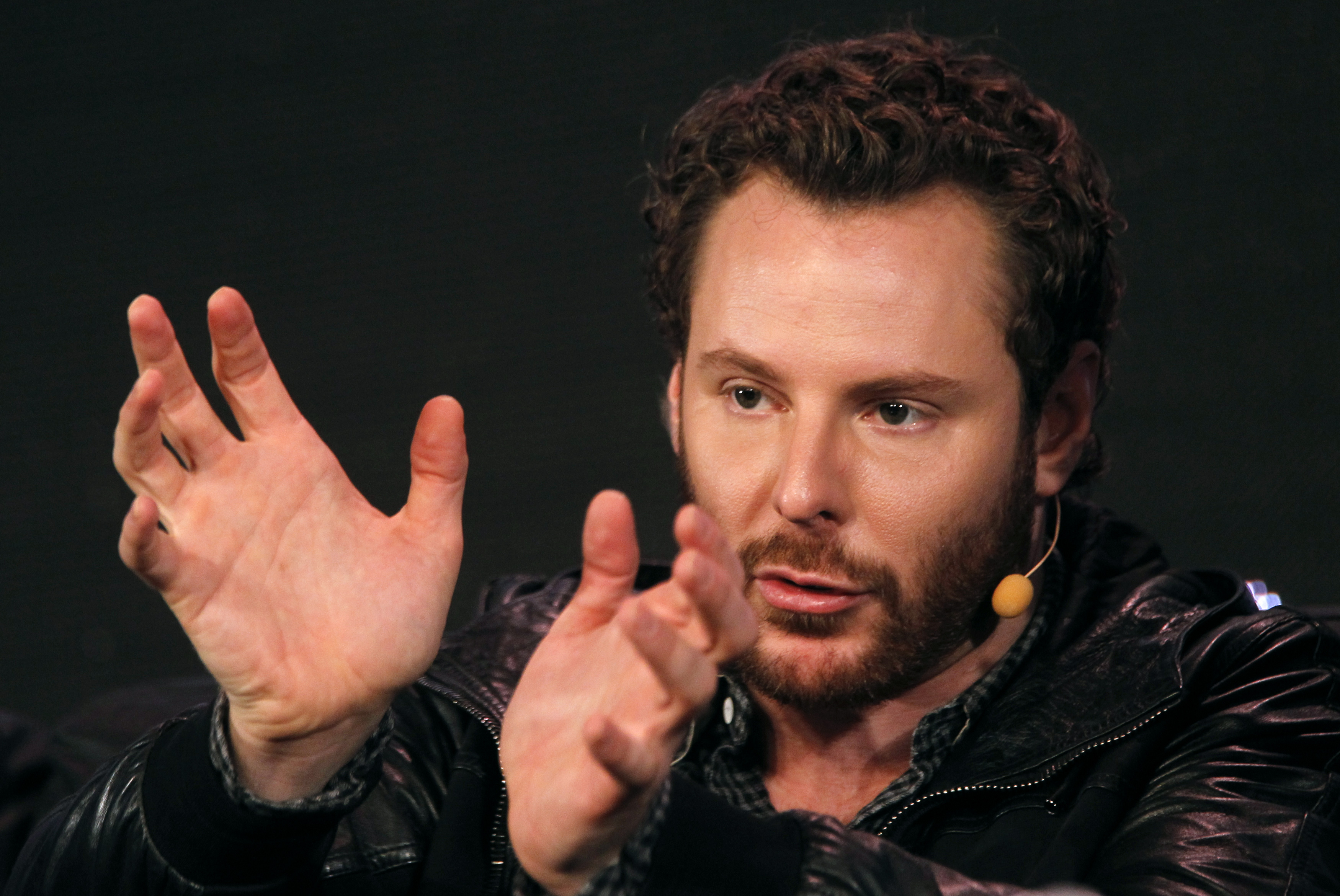 Napster founder and former Facebook president Sean Parker gestures during the Web 2.0 Summit in San Francisco