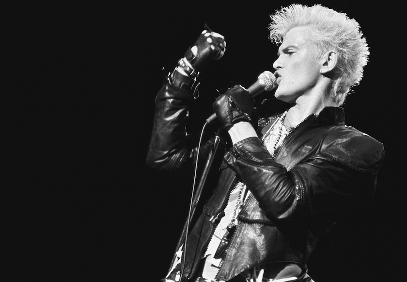 Billy Idol performs in Chicago during The 1980's