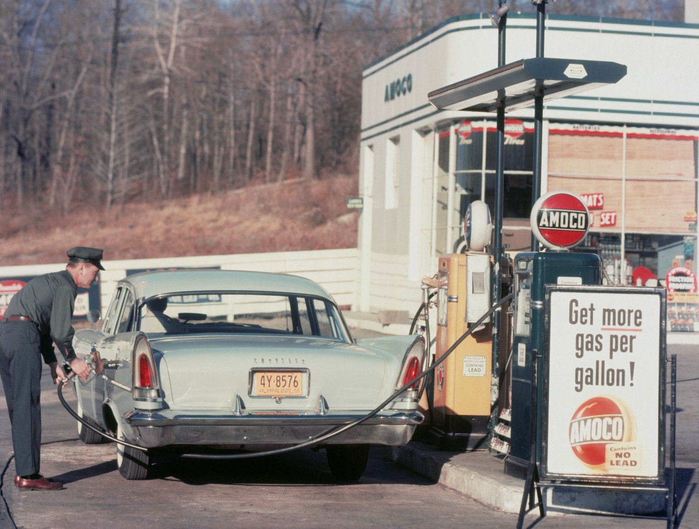 Chrysler At Gas Station