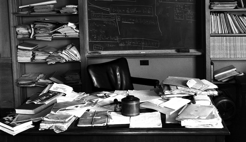 Einstein's office in Princeton, 1955