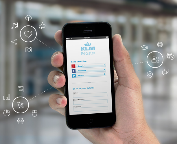 Gigya KLM mobile phone