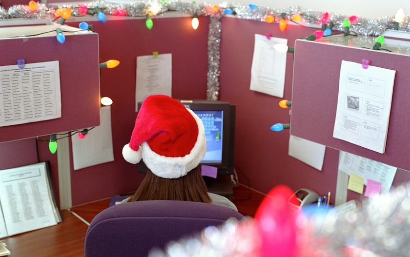 santa hat desk