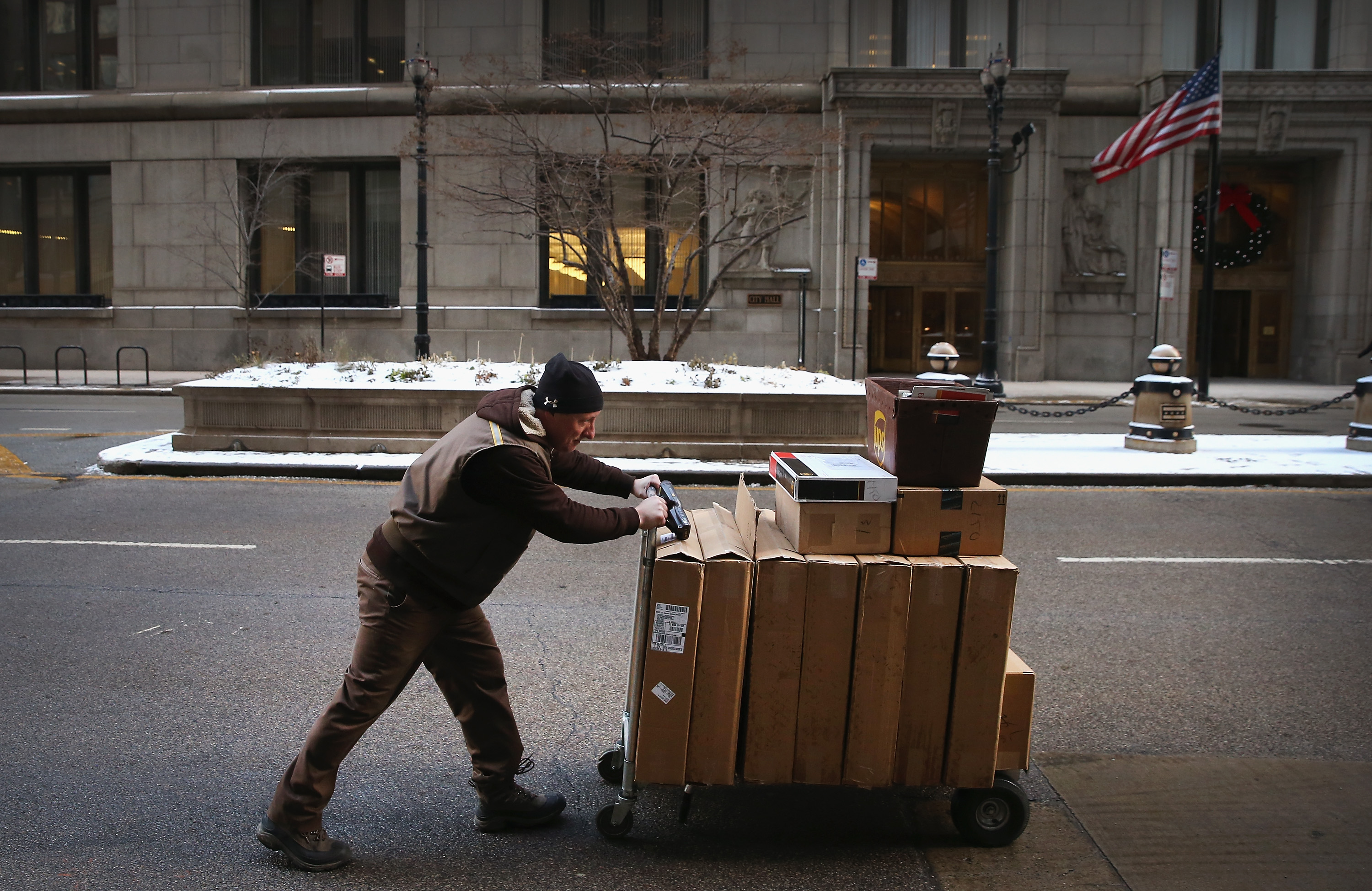 Package Shipping Companies Rush To Delivery Backlog Of Christmas Packages