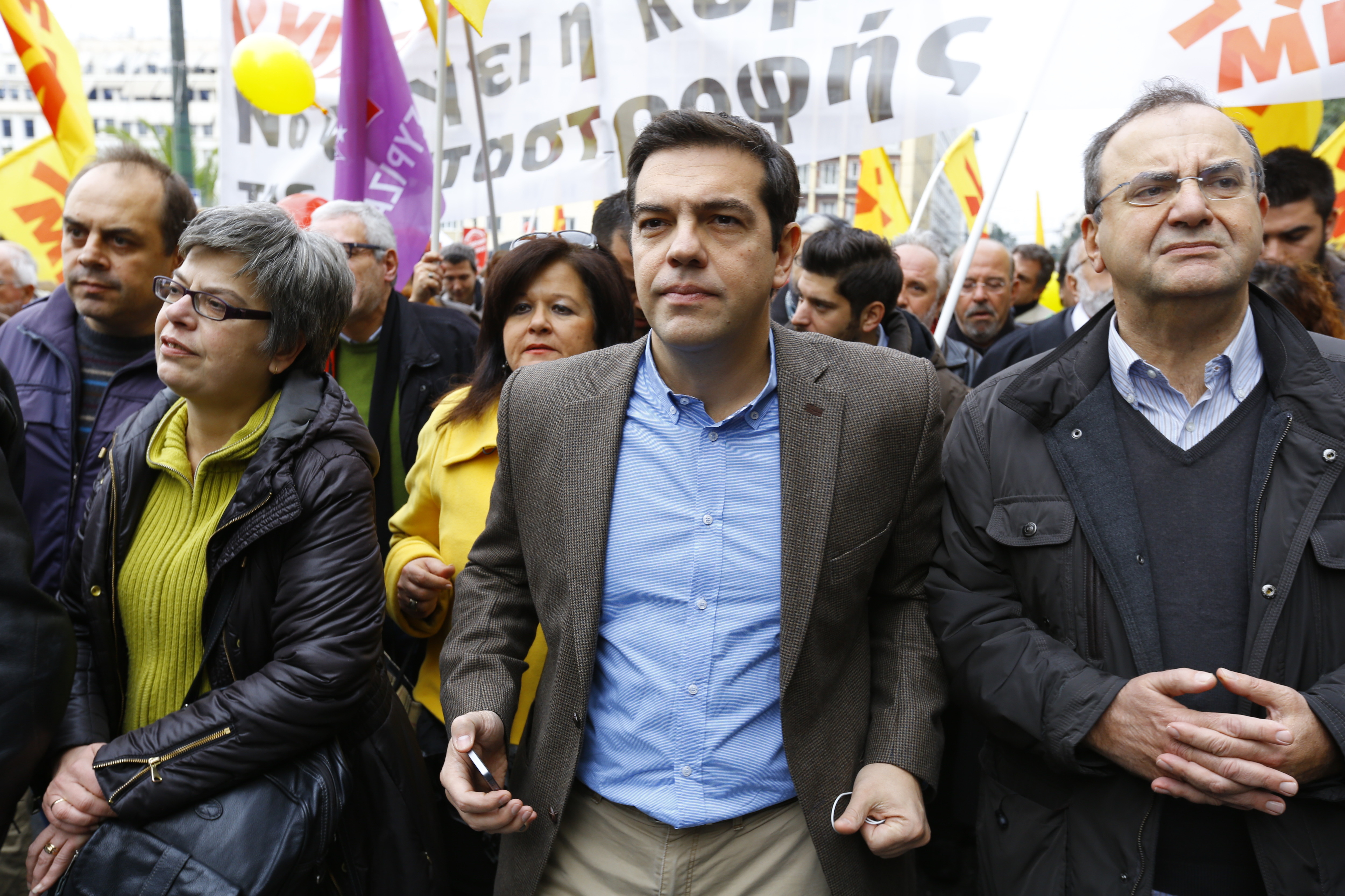 Alexis Tsipras, the leader of SYRIZA (Coalition of the