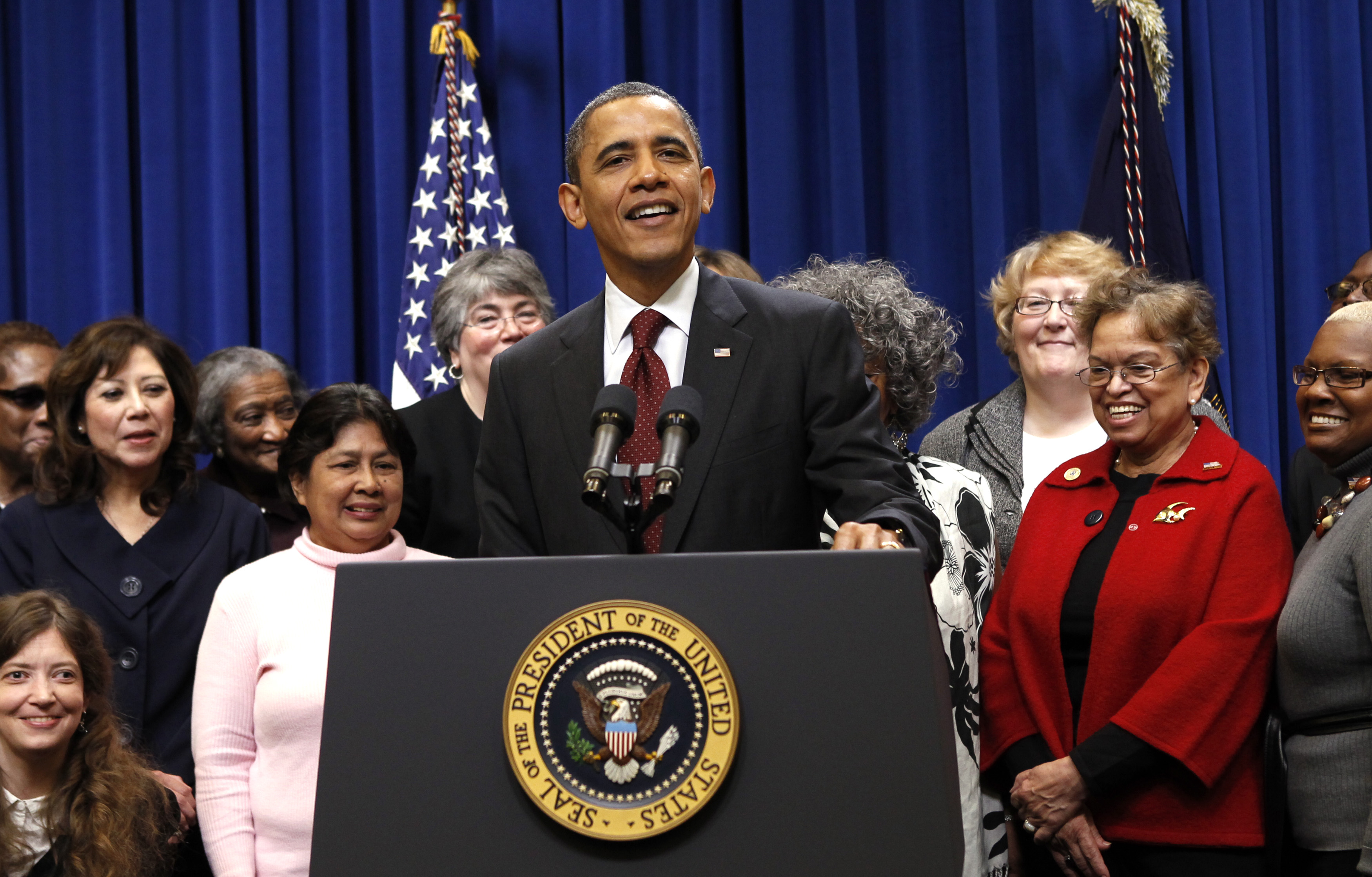 Obama speaks about wages for in-home care workers in Washington