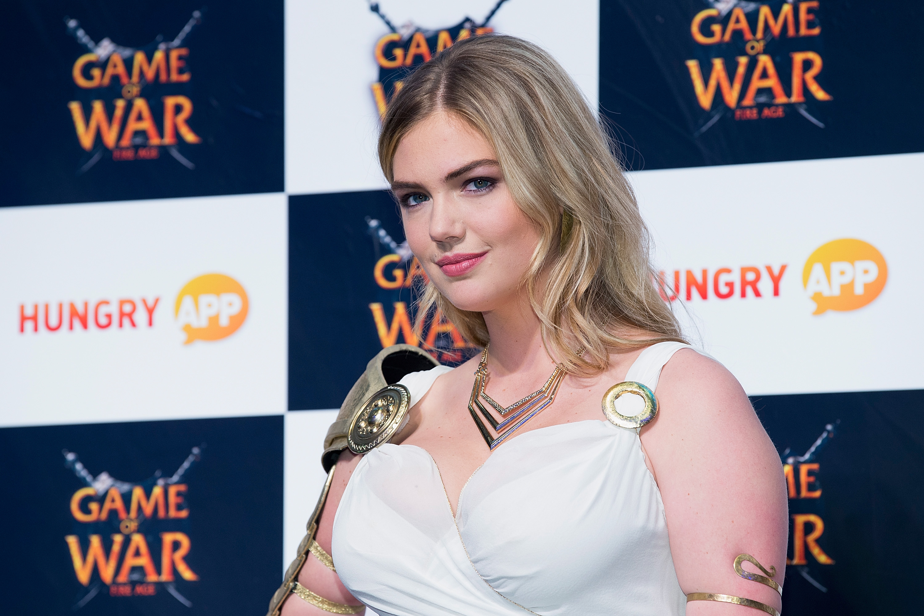 BUSAN, SOUTH KOREA - NOVEMBER 22: Kate Upton attends the promotional event for "Game Of War - Fire Age" at G-Star 2014 Global Game Exhibition on November 22, 2014 in Busan, South Korea. (Photo by Han Myung-Gu/WireImage,)