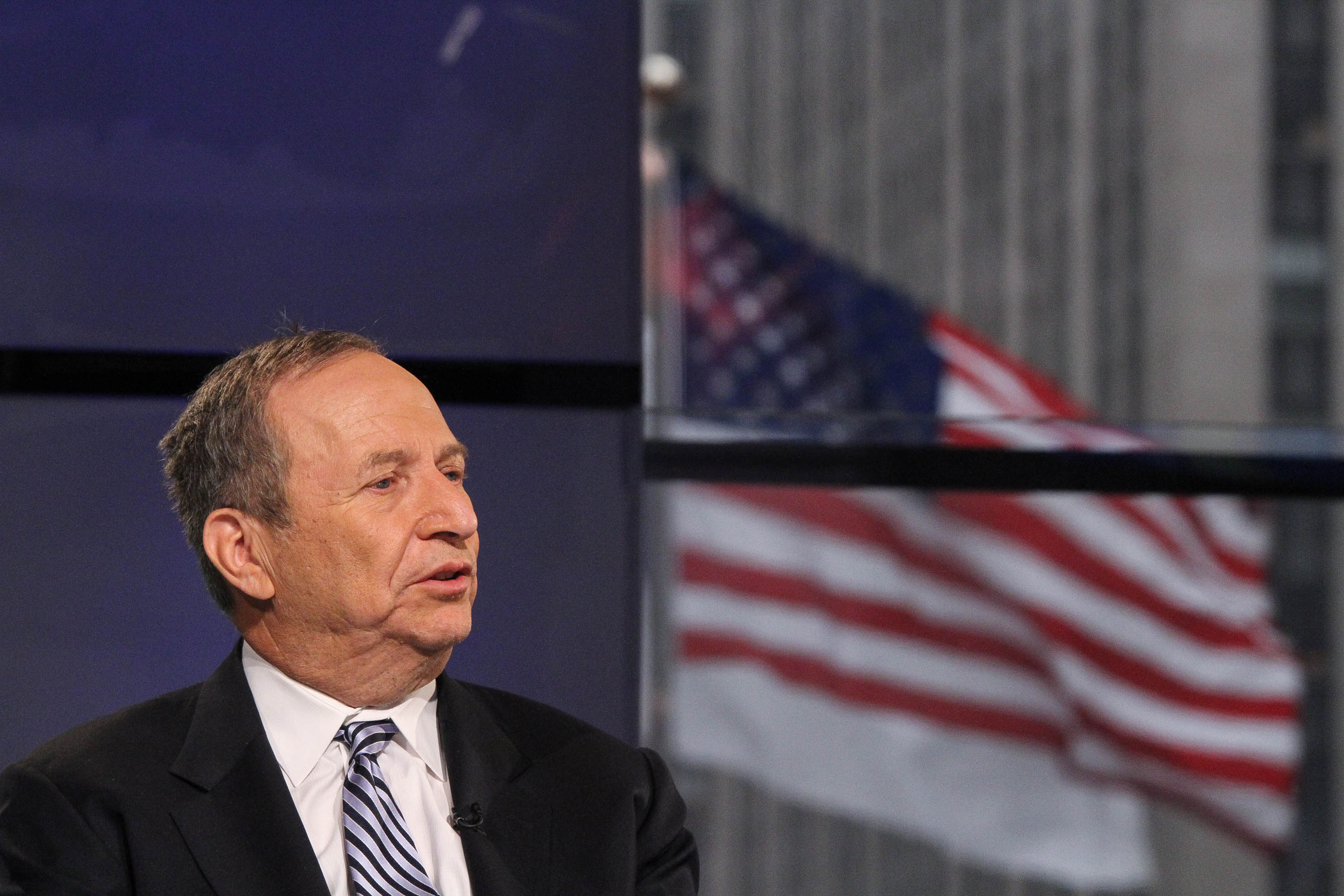 Caption:NEW YORK, NY - JANUARY 30: Former Treasury Secretary Larry Summers visits FOX Business Network at FOX Studios on January 30, 2015 in New York City. (Photo by Rob Kim/Getty Images)