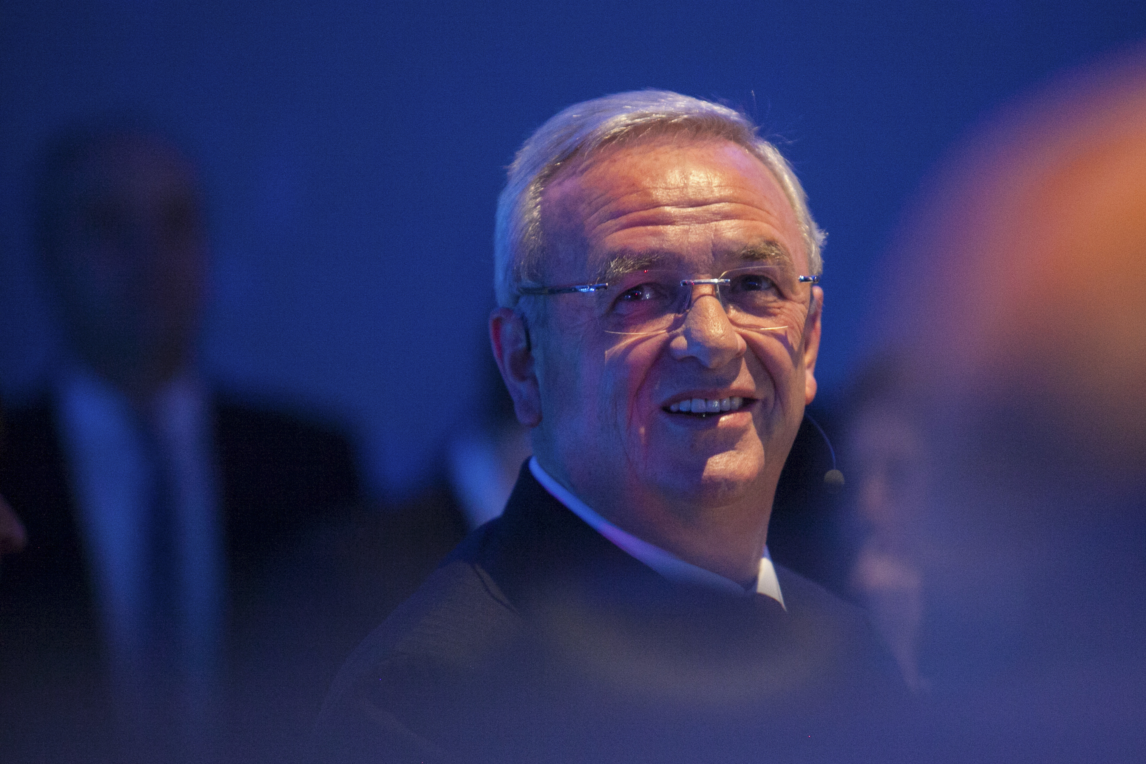 Volkswagen Group Forum DRIVE opens in Berlin. Opening event. Dr. Martin Winterkorn CEO VW Group, near the stage before the opening ceremony. Berlin. Germany. 28.14.2015. Photo: Krisztian Bocsi