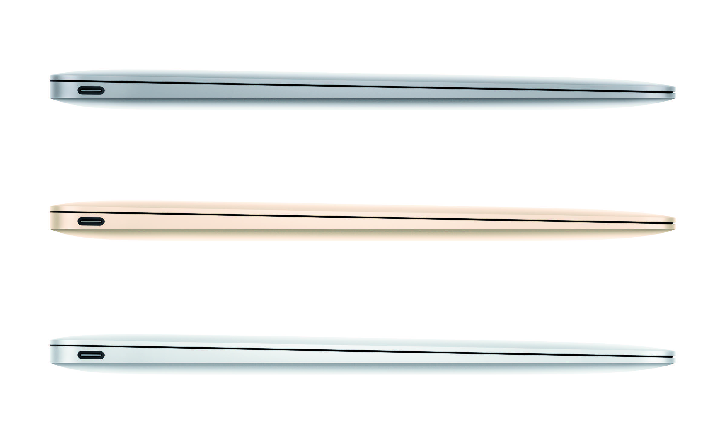 Apple's trio of new MacBook colors. 