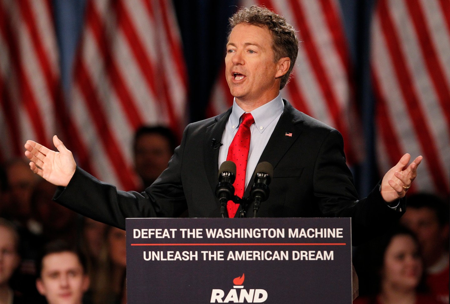 U.S. Senator Paul formally announces his candidacy for president during an event in Louisville