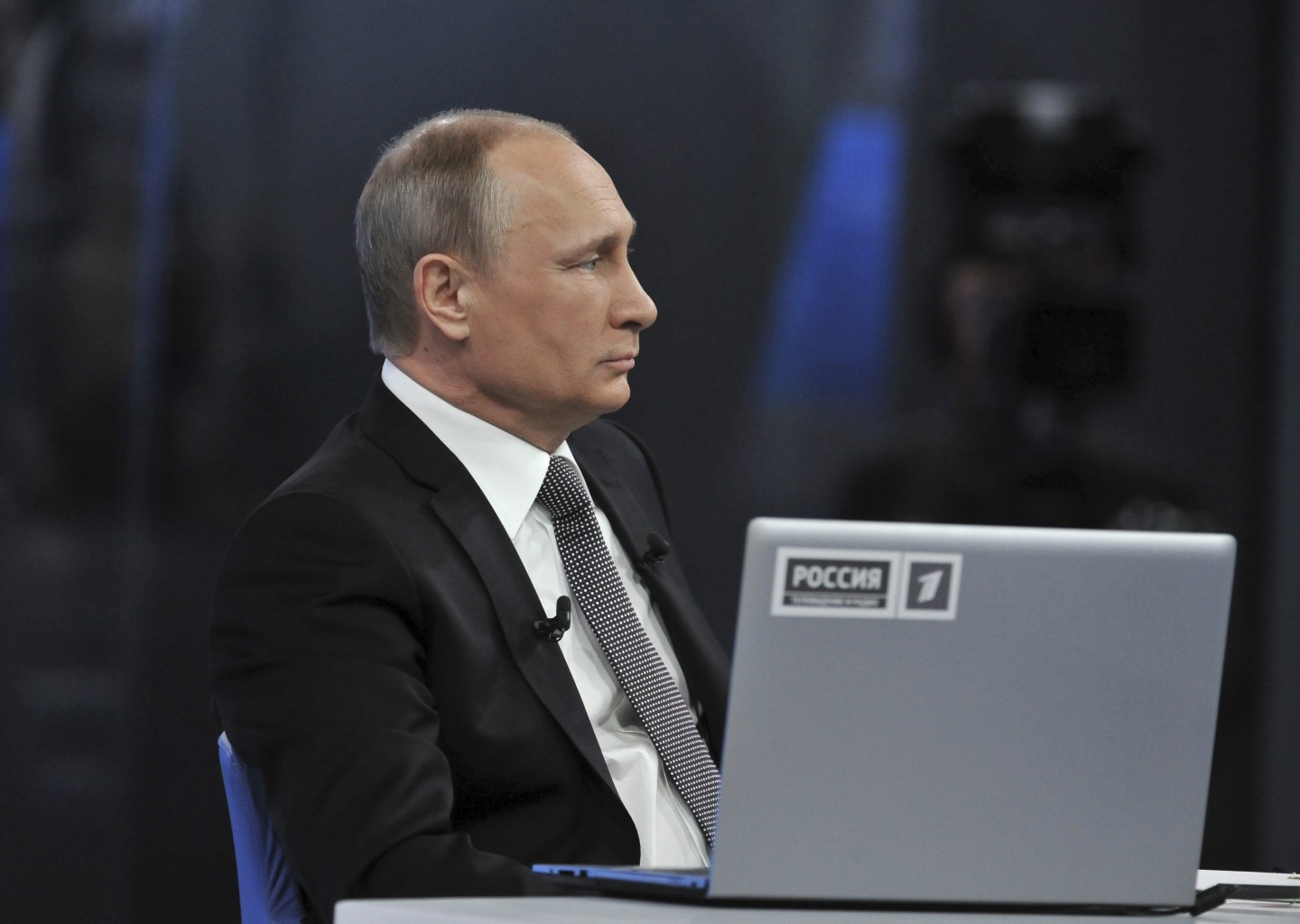 Putin takes part in a live broadcast call-in in Moscow