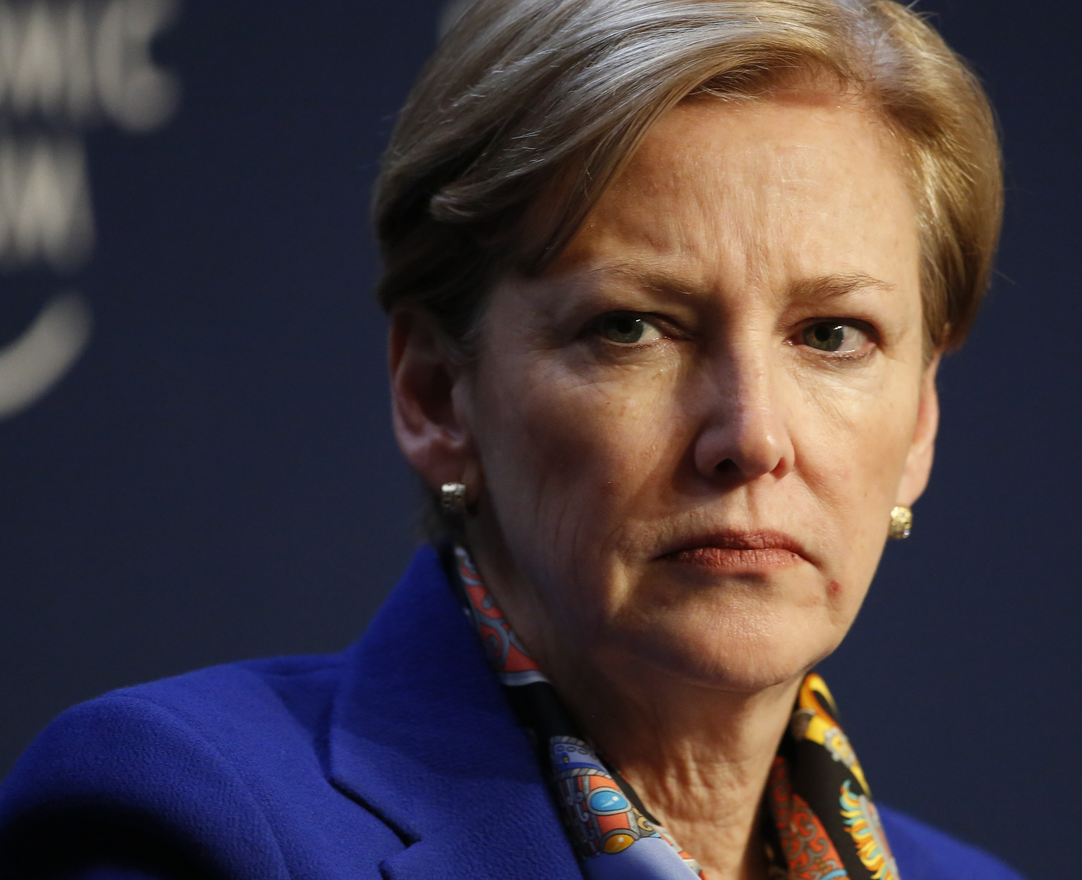 Kullman Chair of the Board and CEO of DuPont attends session of World Economic Forum in Davos