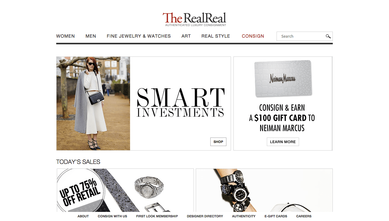 TheRealReal screenshot April 8, 2015