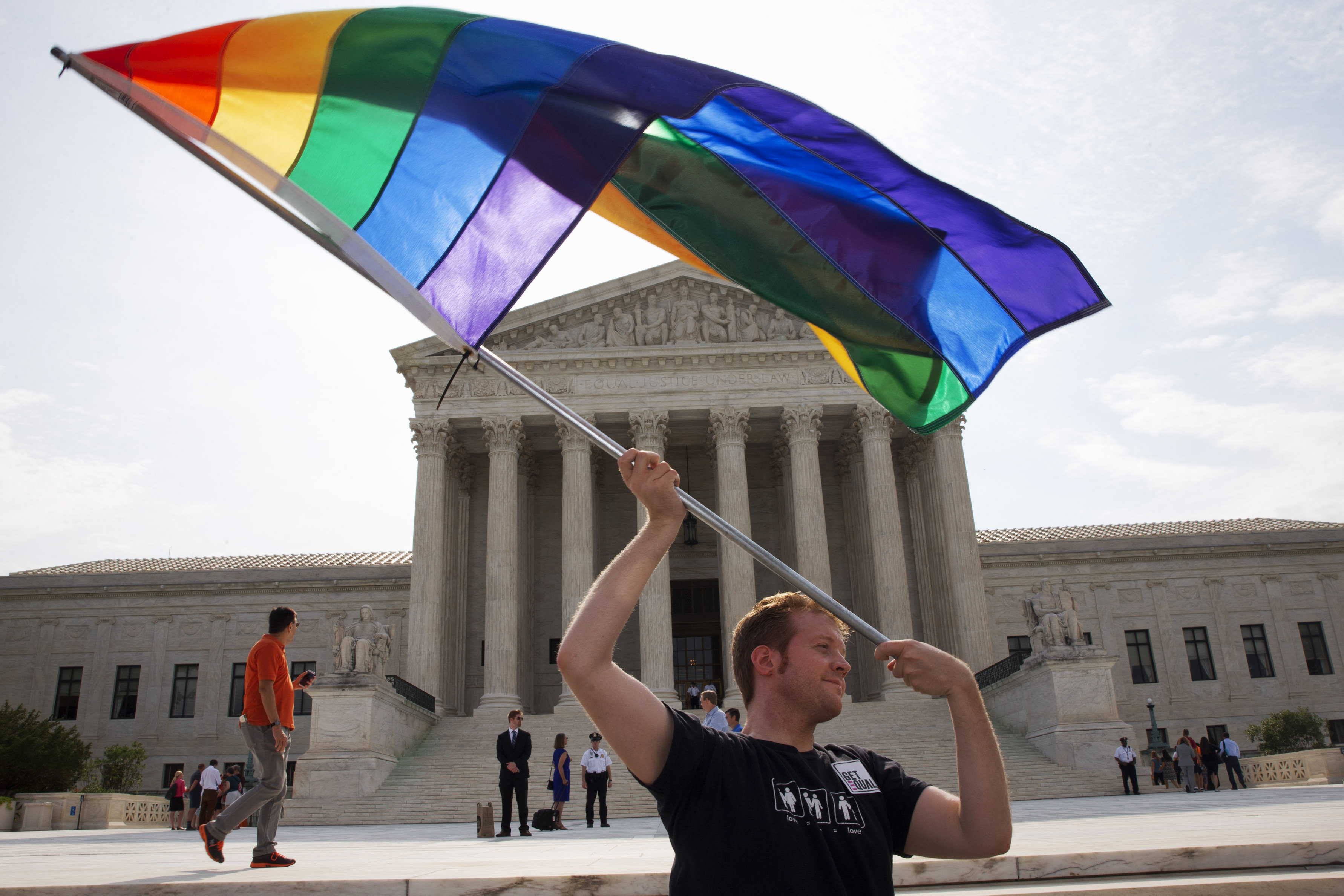 The U.S. Supreme Court legalizes same-sex marriage nationwide