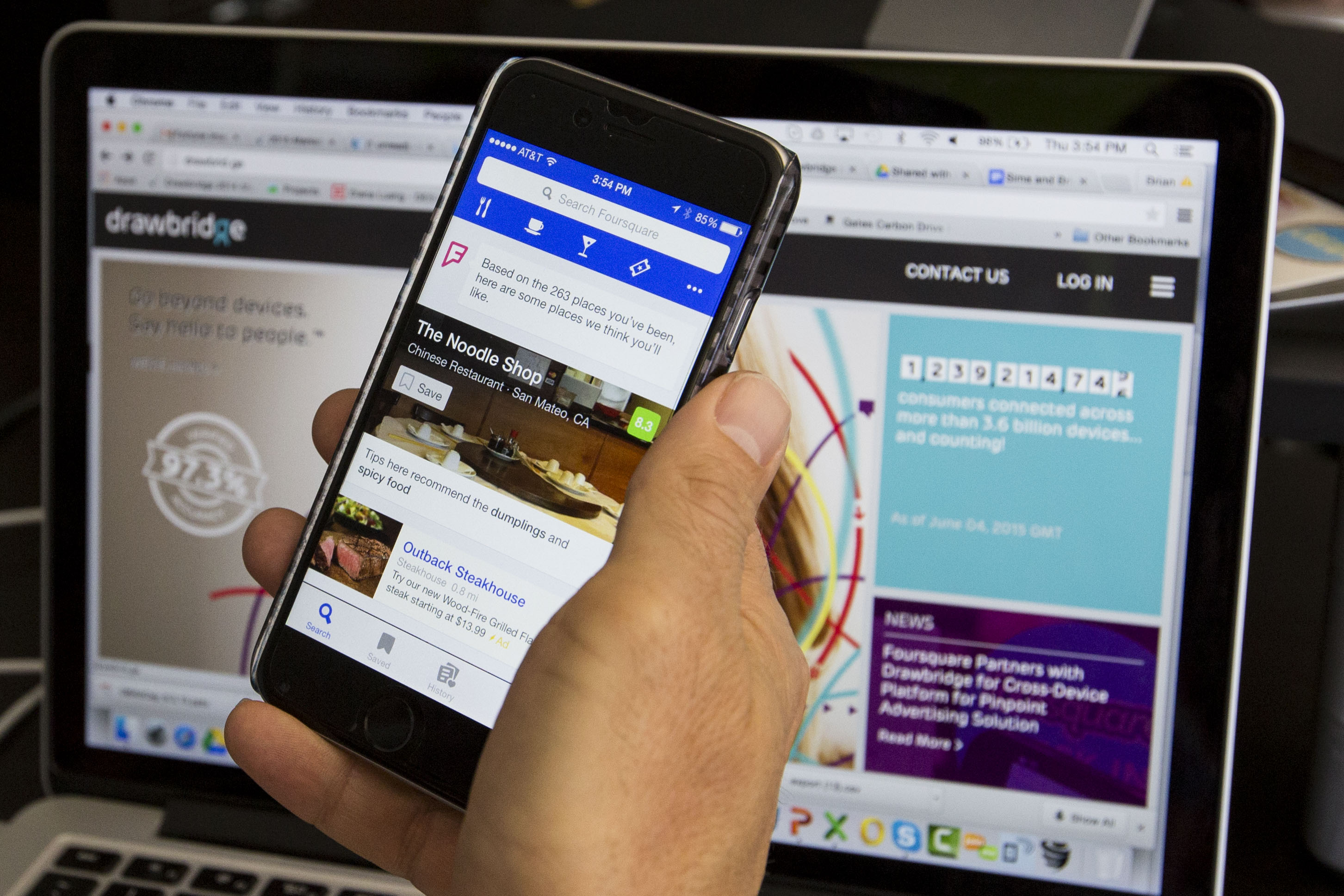 Drawbridge partnership with Foursquare