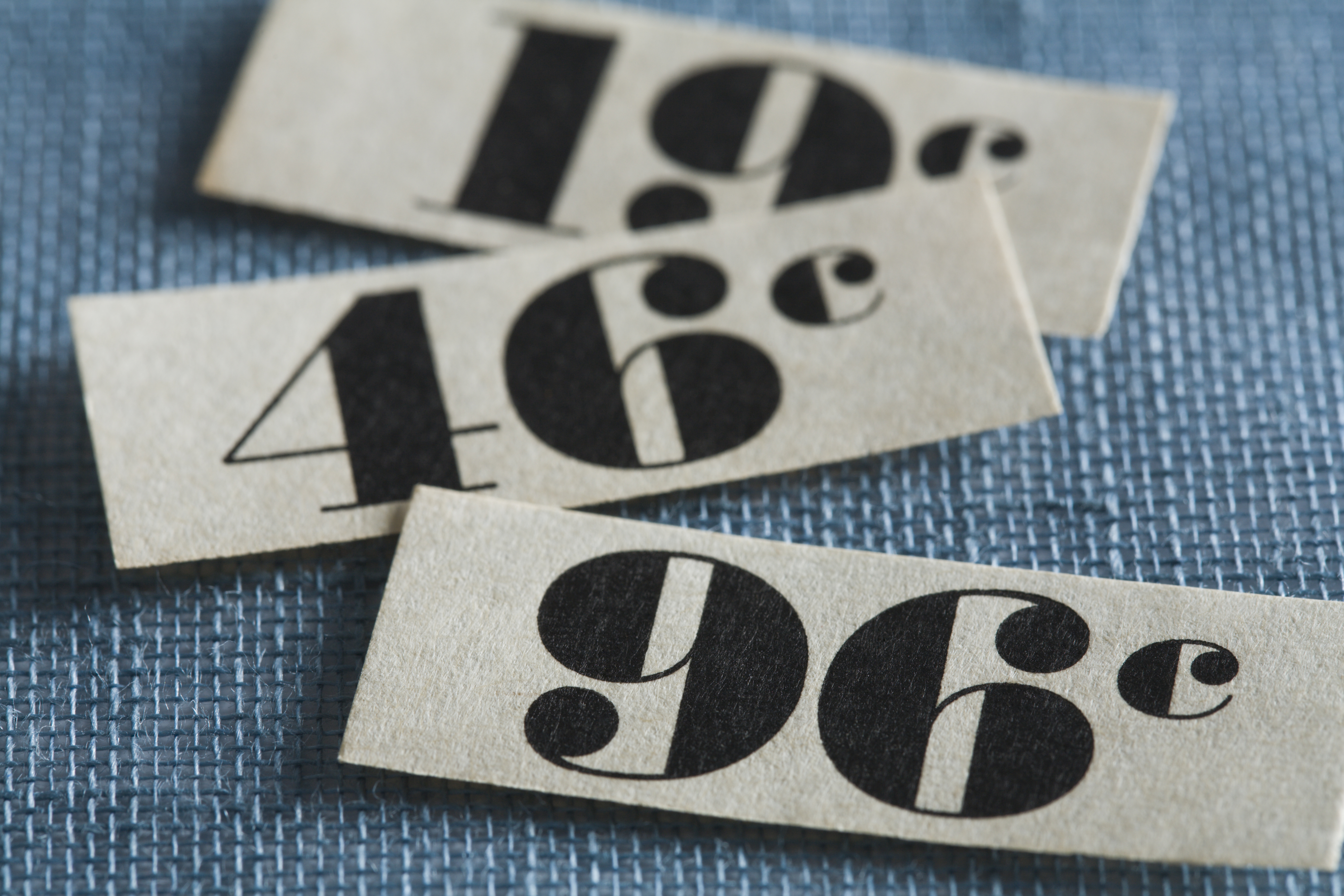 Close up of price tags