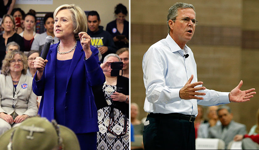 Hillary, Jeb Bush spar over jobs on Twitter