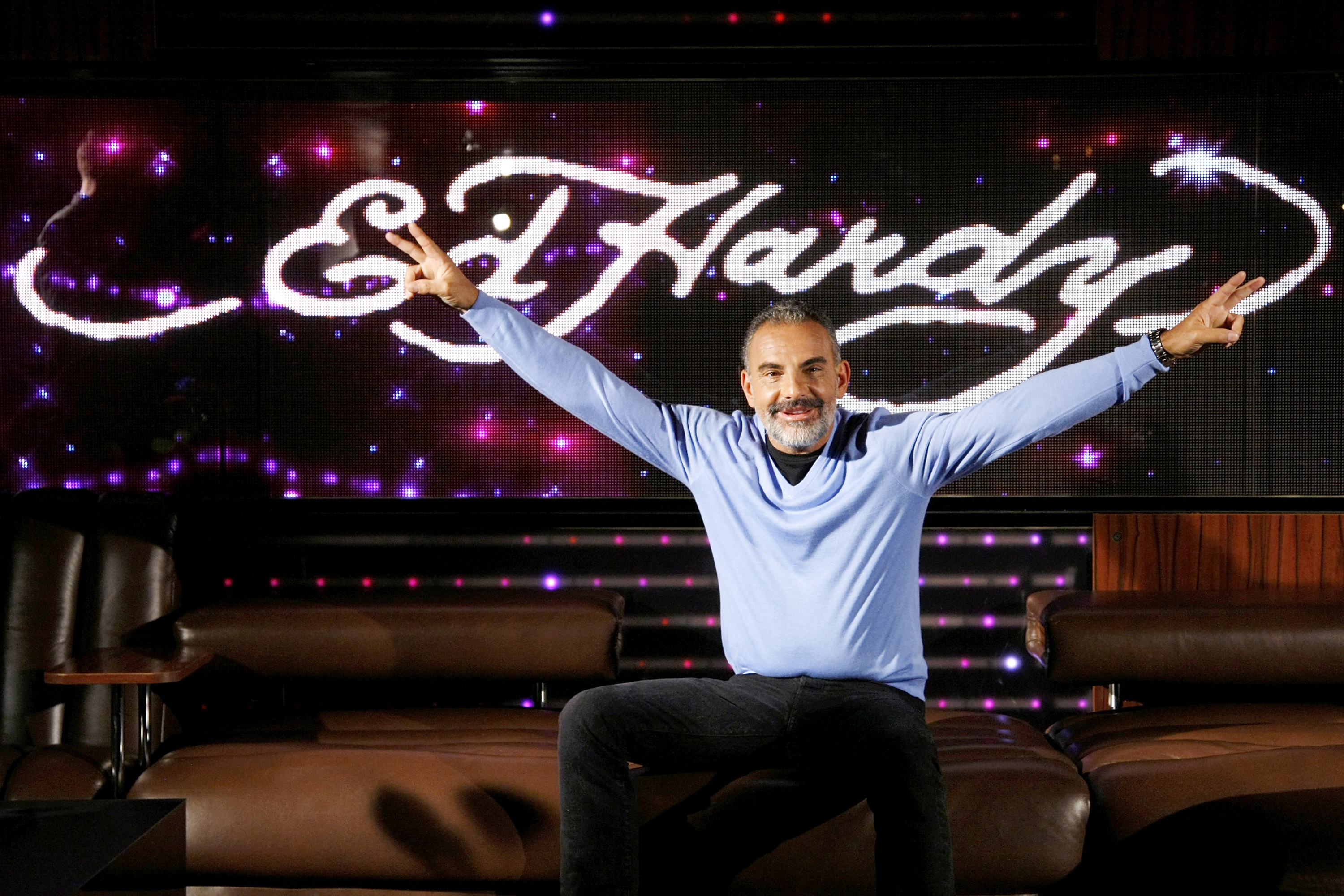 Designer Christian Audigier poses for the media at east hotel during his Hamburg visit on May 27, 2010 in Hamburg, Germany.