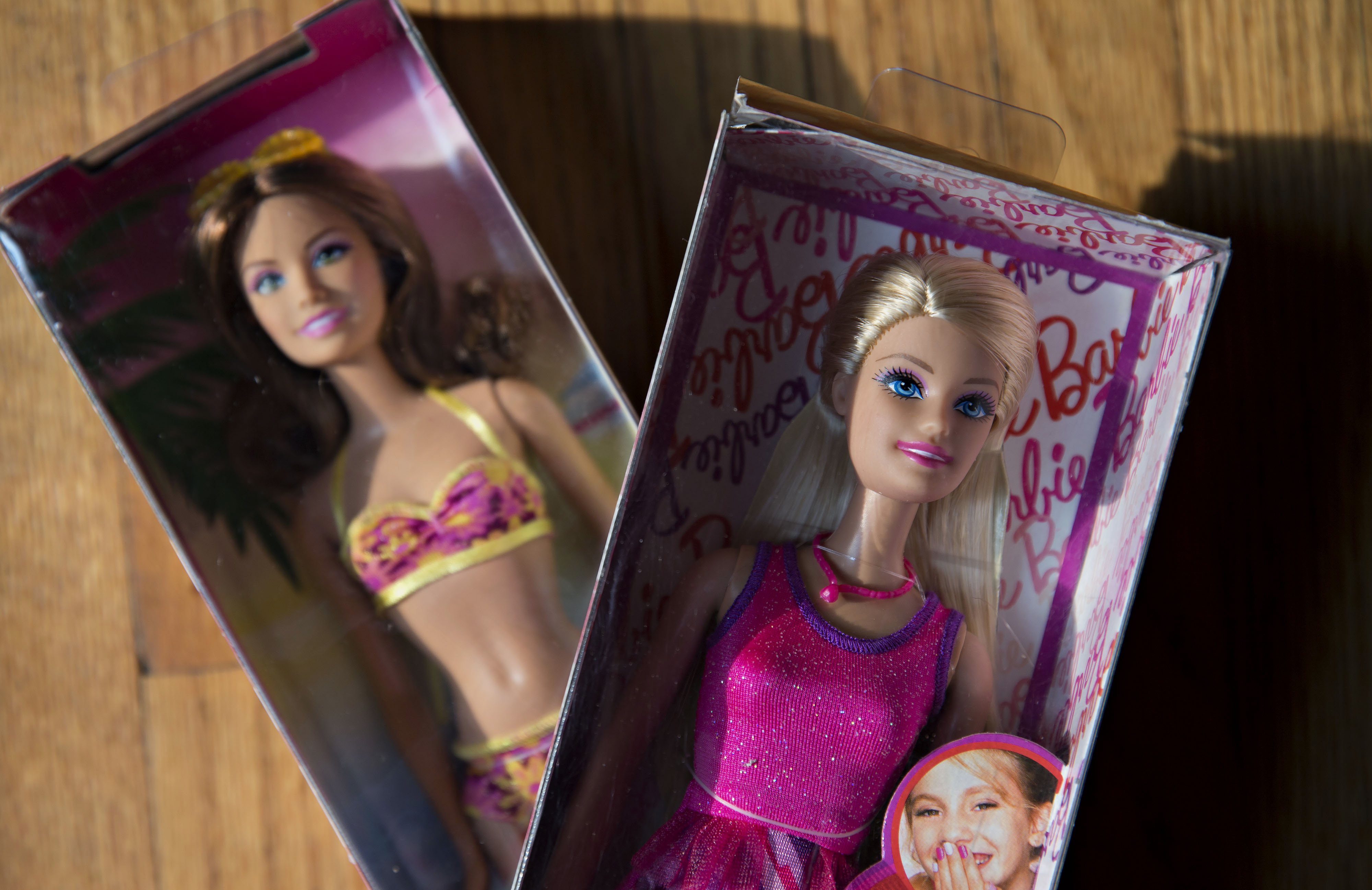Mattel, Inc. Barbie brand dolls are displayed for a photograph in Tiskilwa, Illinois, U.S., on Wednesday, July 1, 2015. Mattel, Inc. is expected to report quarterly earnings on July 16, 2015. Photographer: Daniel Acker/Bloomberg