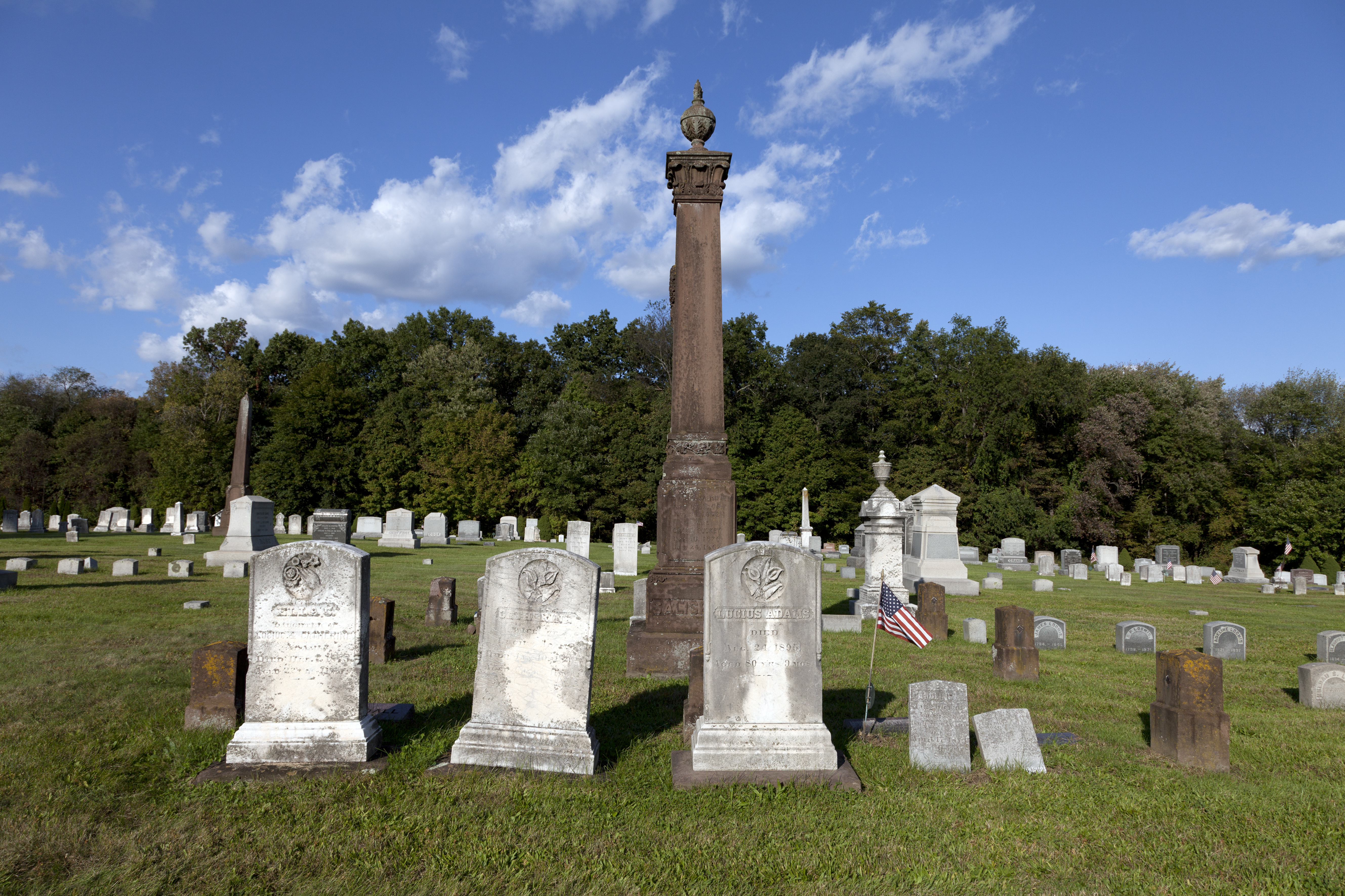 The West Suffield cemetery in Connecticut.