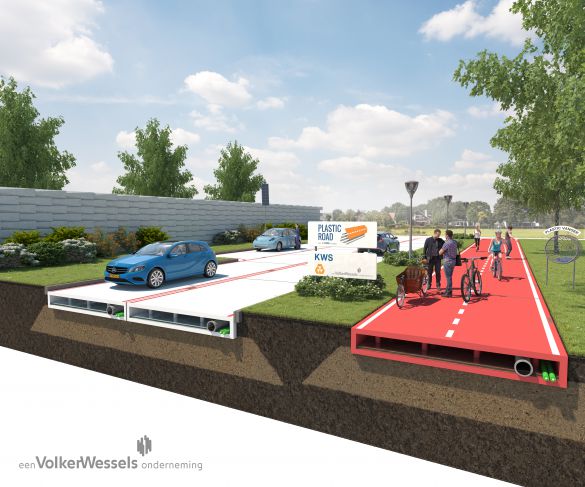 A visualization of PlasticRoad.
