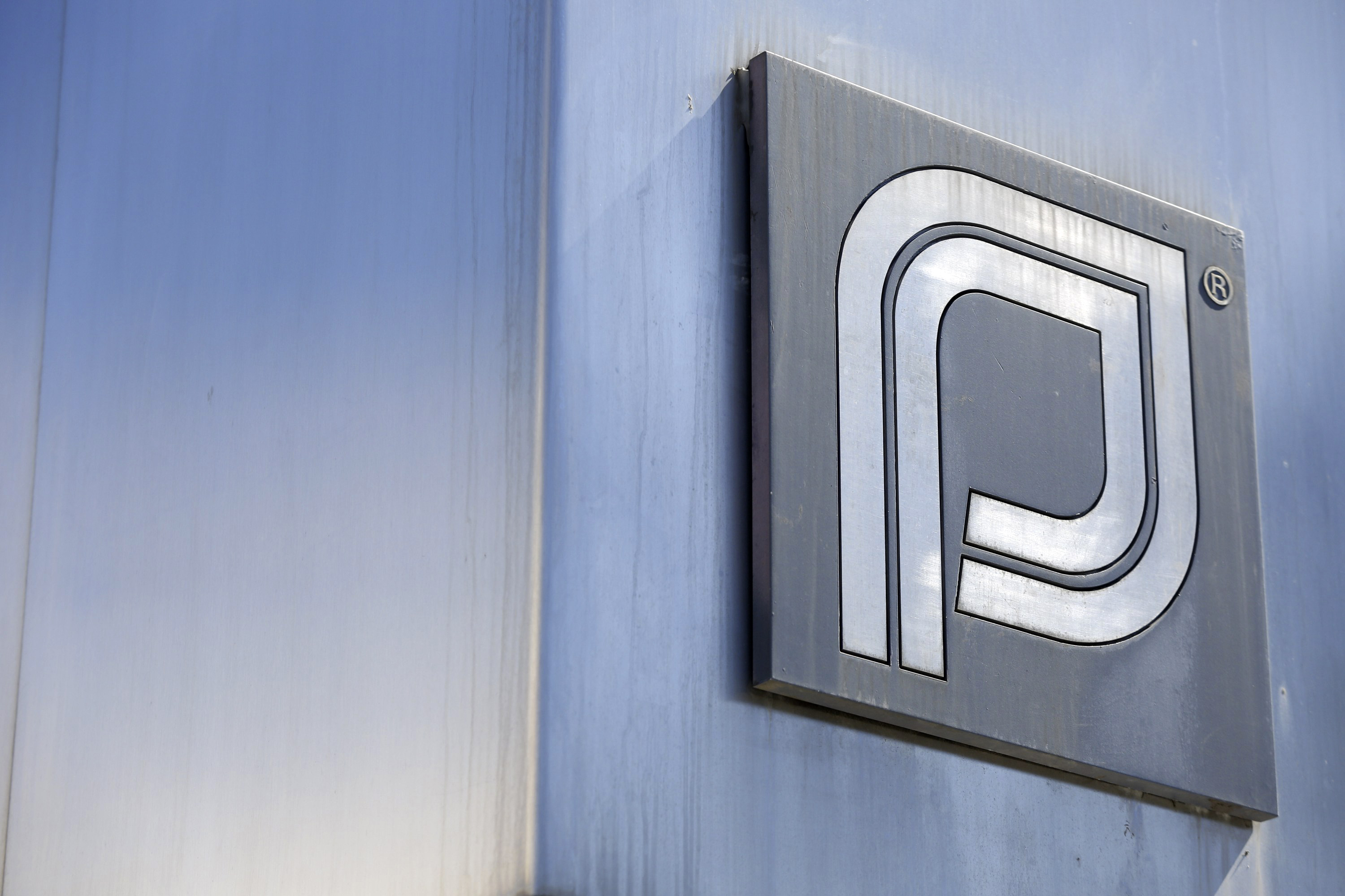 The Planned Parenthood logo is pictured outside a clinic in Boston