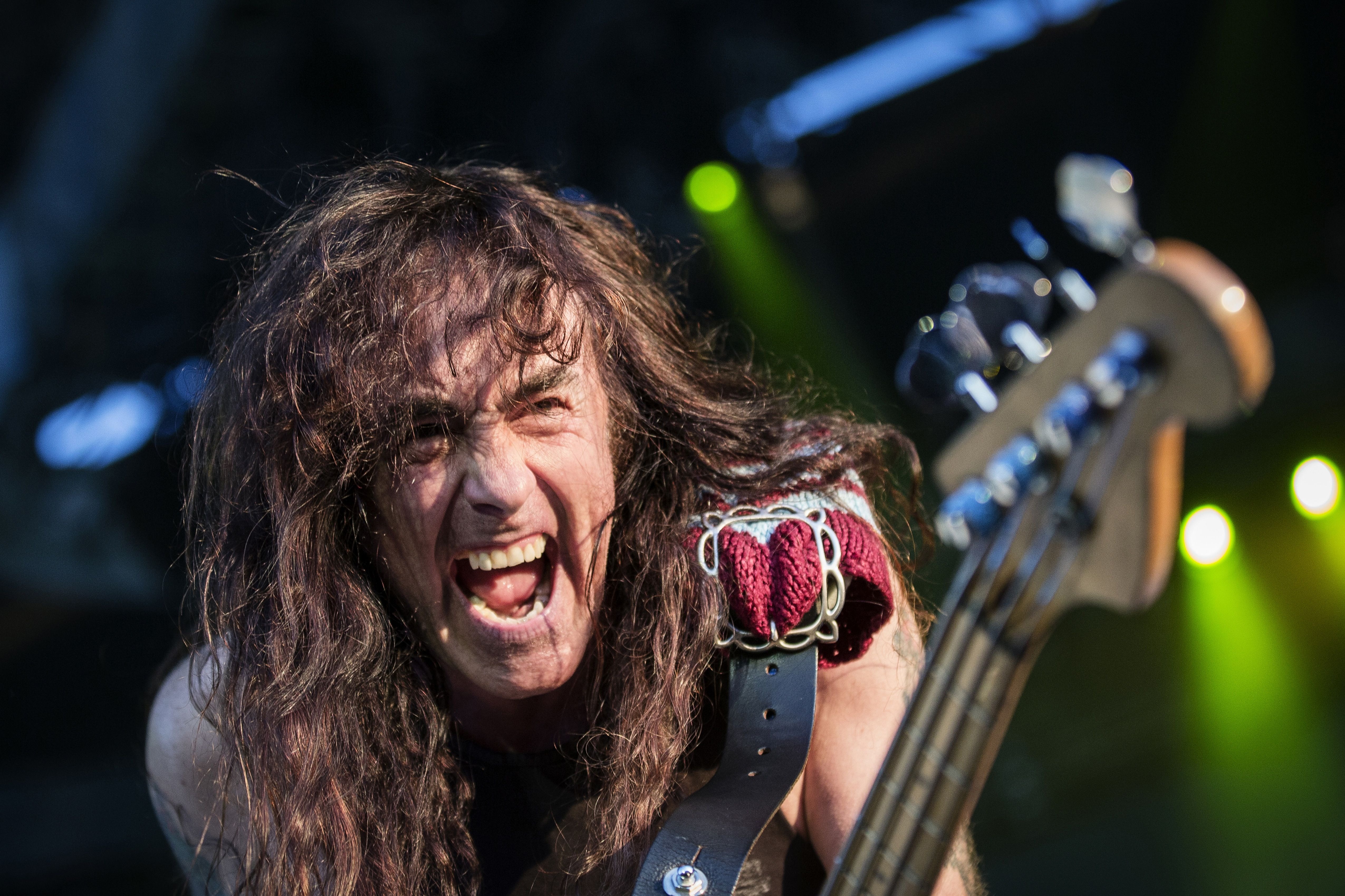 The English heavy metal band Iron Maiden performs a live concert at the Scandinavian heavy metal festival Copenhell in Copenhagen