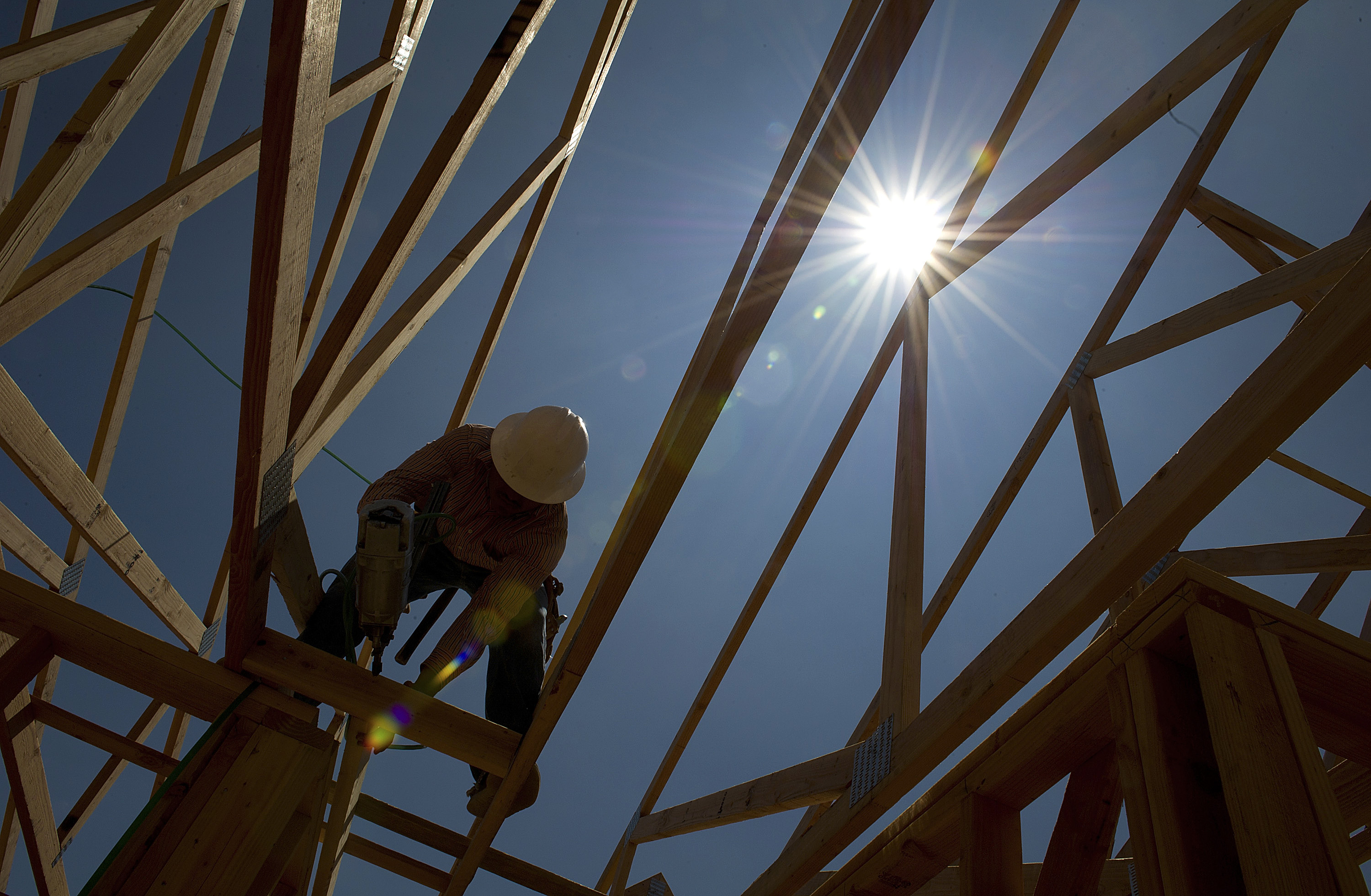 General Views Of New Home Construction Ahead Of Housing Starts Figures