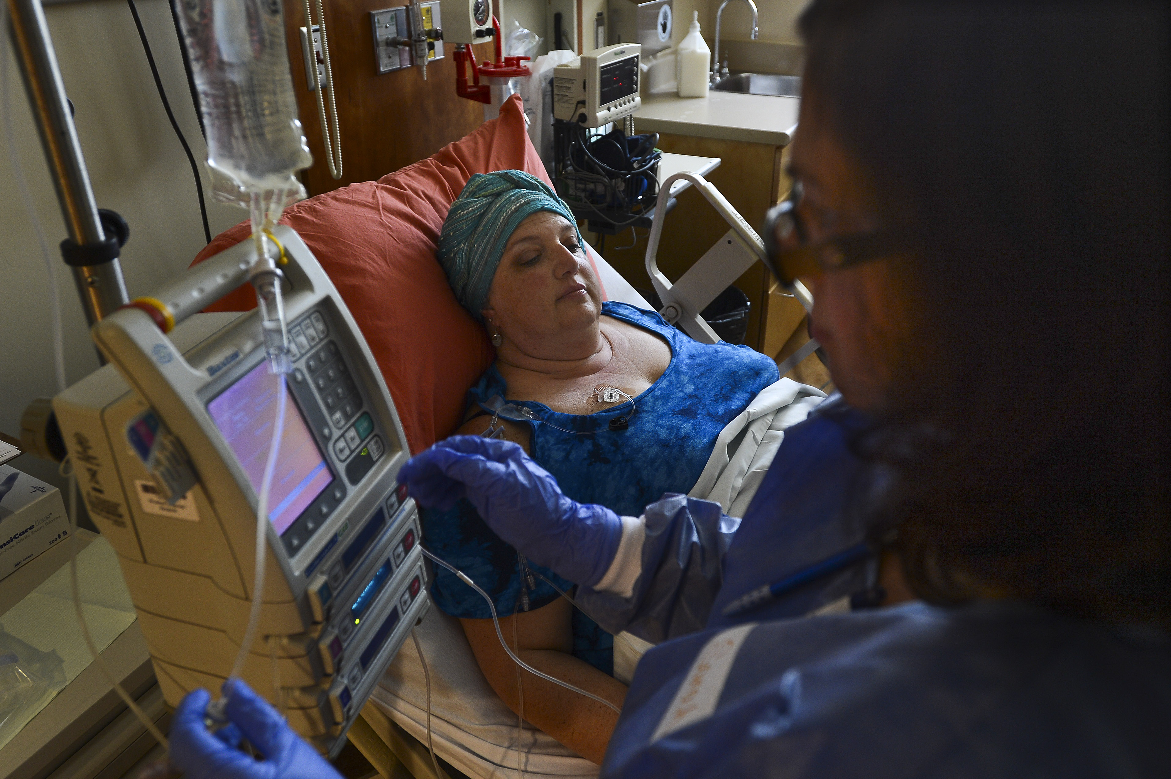 Patient Receiveing Chemotherapy Treatment