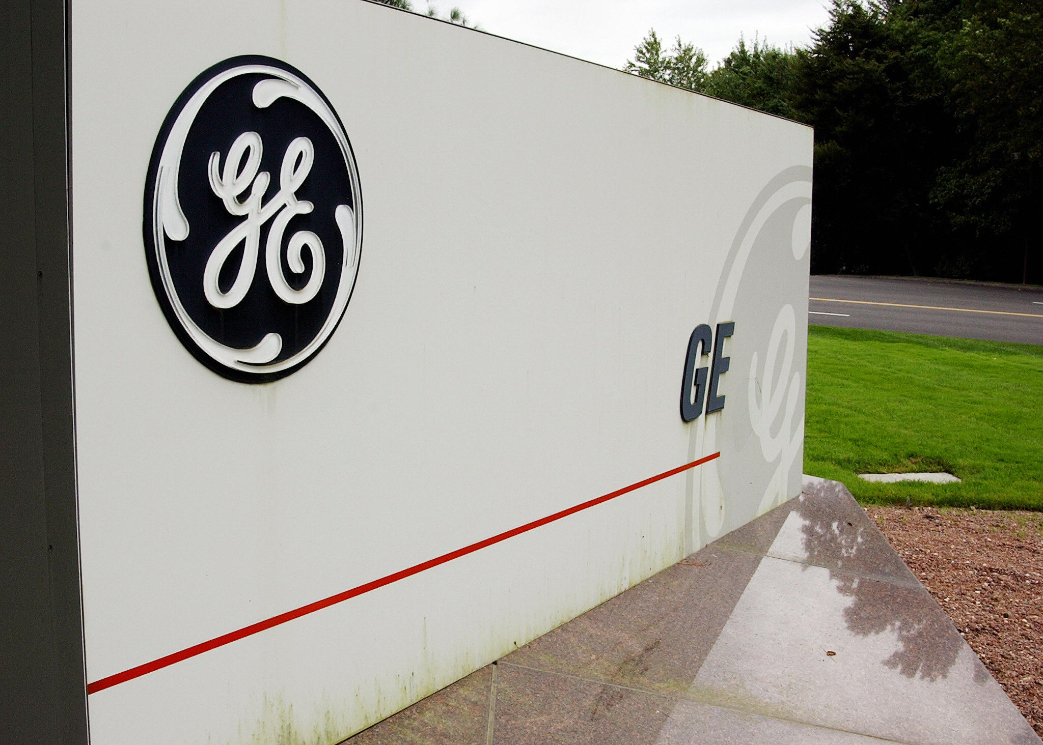 A sign outside the corporate headquarter