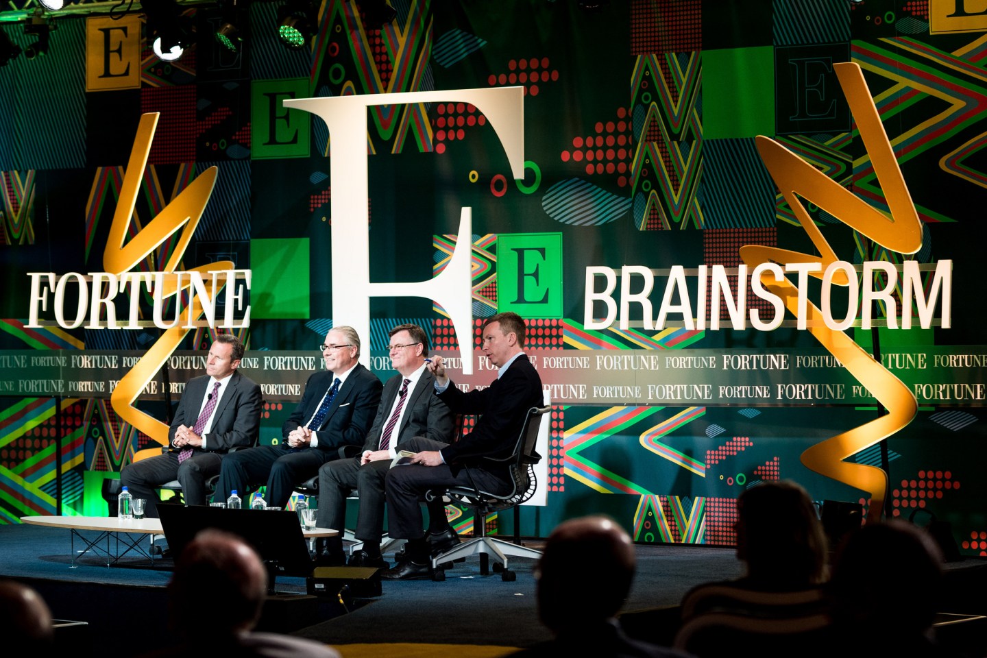 Royal Dutch Shell's Jeremy Bentham, McKinsey & Company's Matt Rogers, Encana CEO Doug Suttles, and Fortune's Brian O’Keefe at the 2015 Fortune Brainstorm E conference in Austin, Texas.