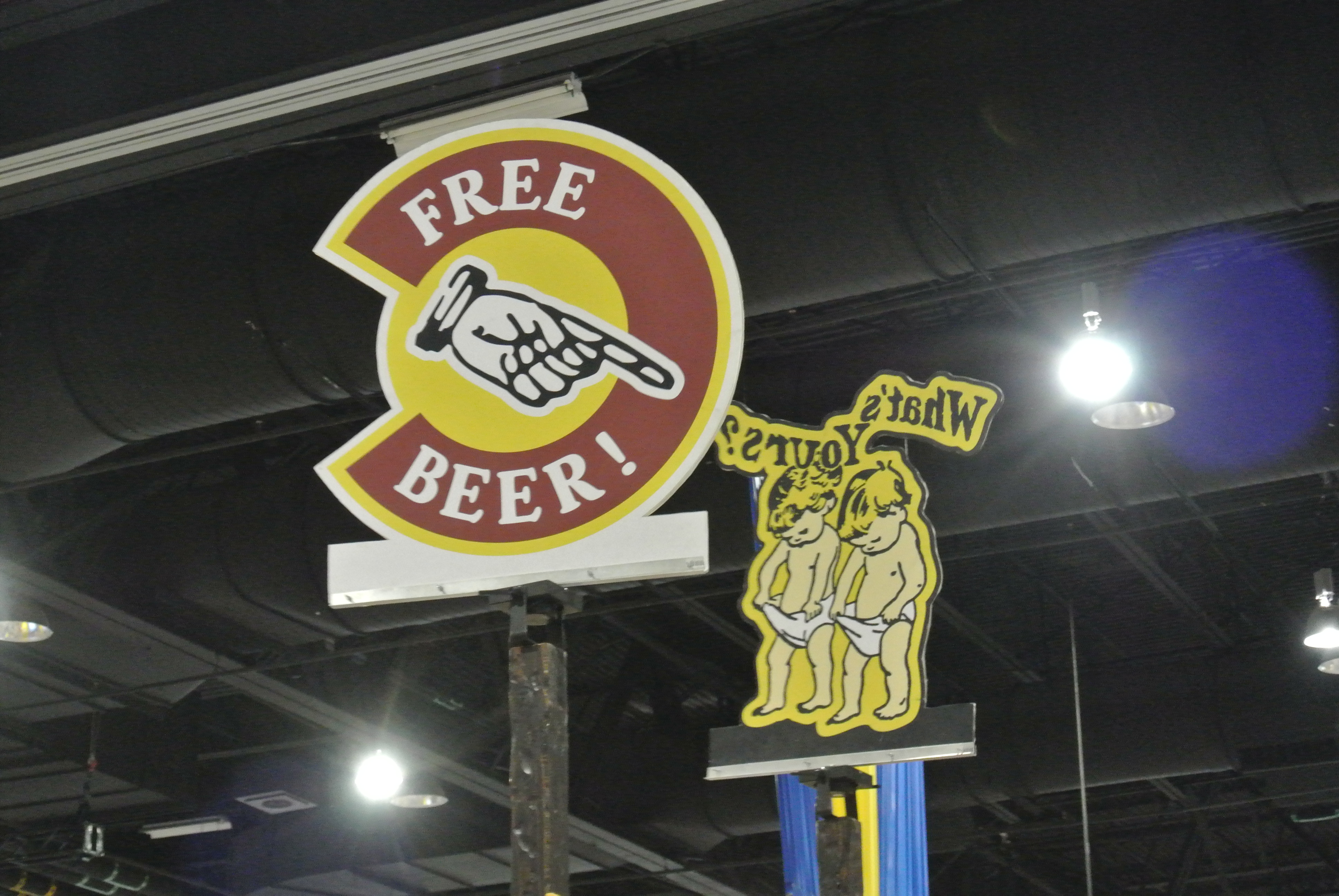 A sign lures attendees at the GABF.