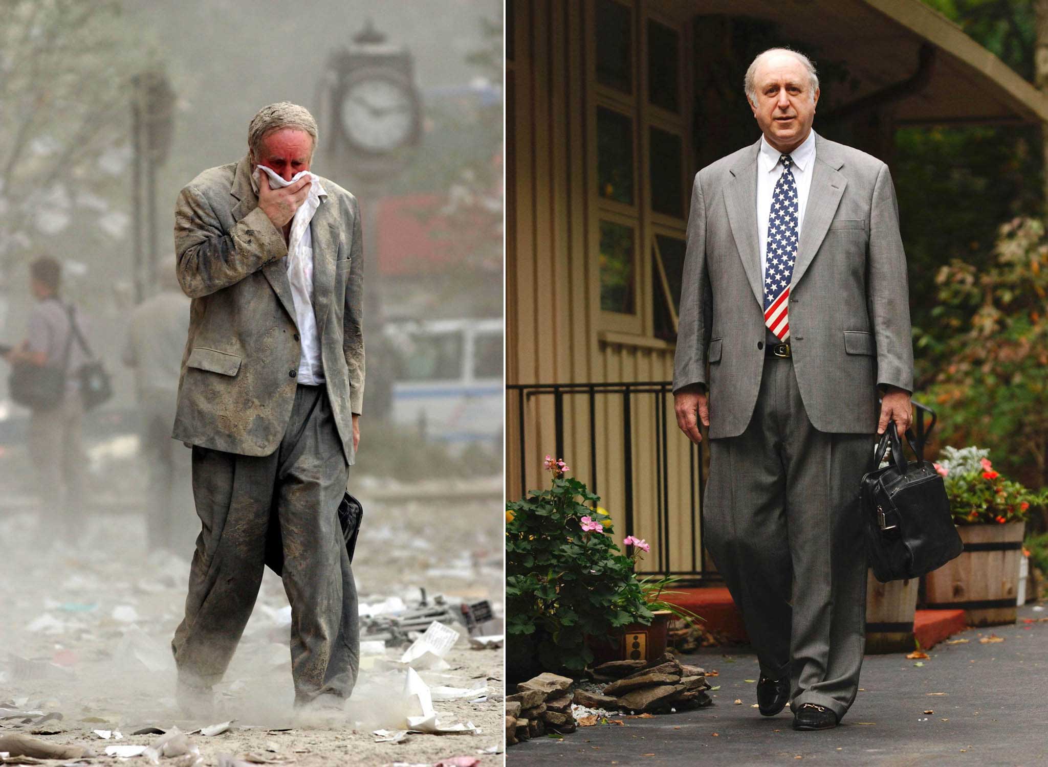 This two-photo combo shows financial adv