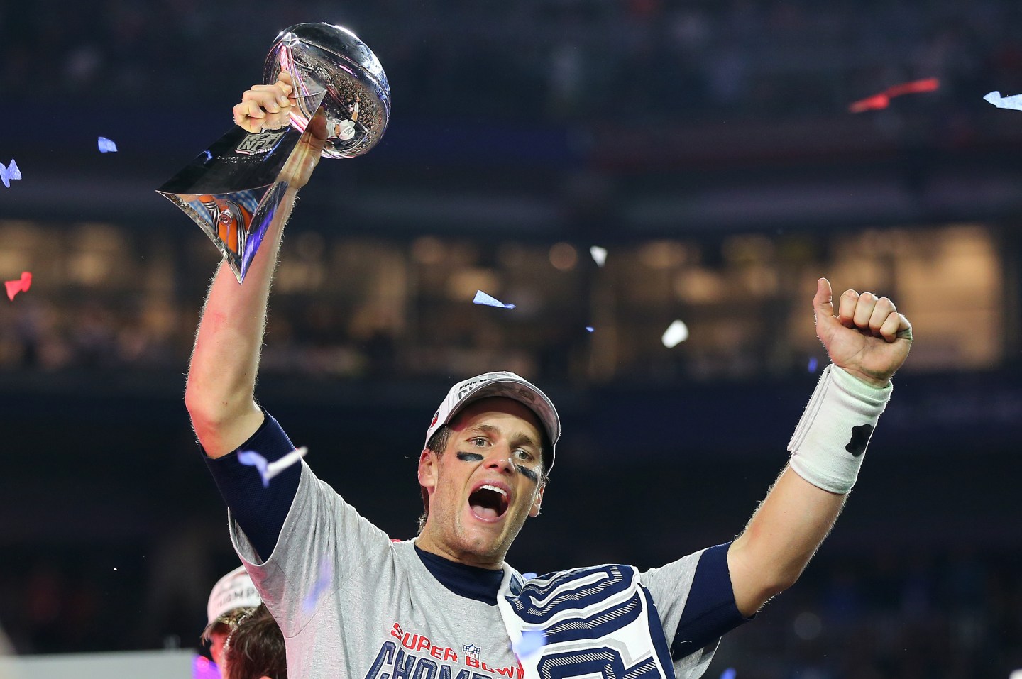 during Super Bowl XLIX at University of Phoenix Stadium on February 1, 2015 in Glendale, Arizona.