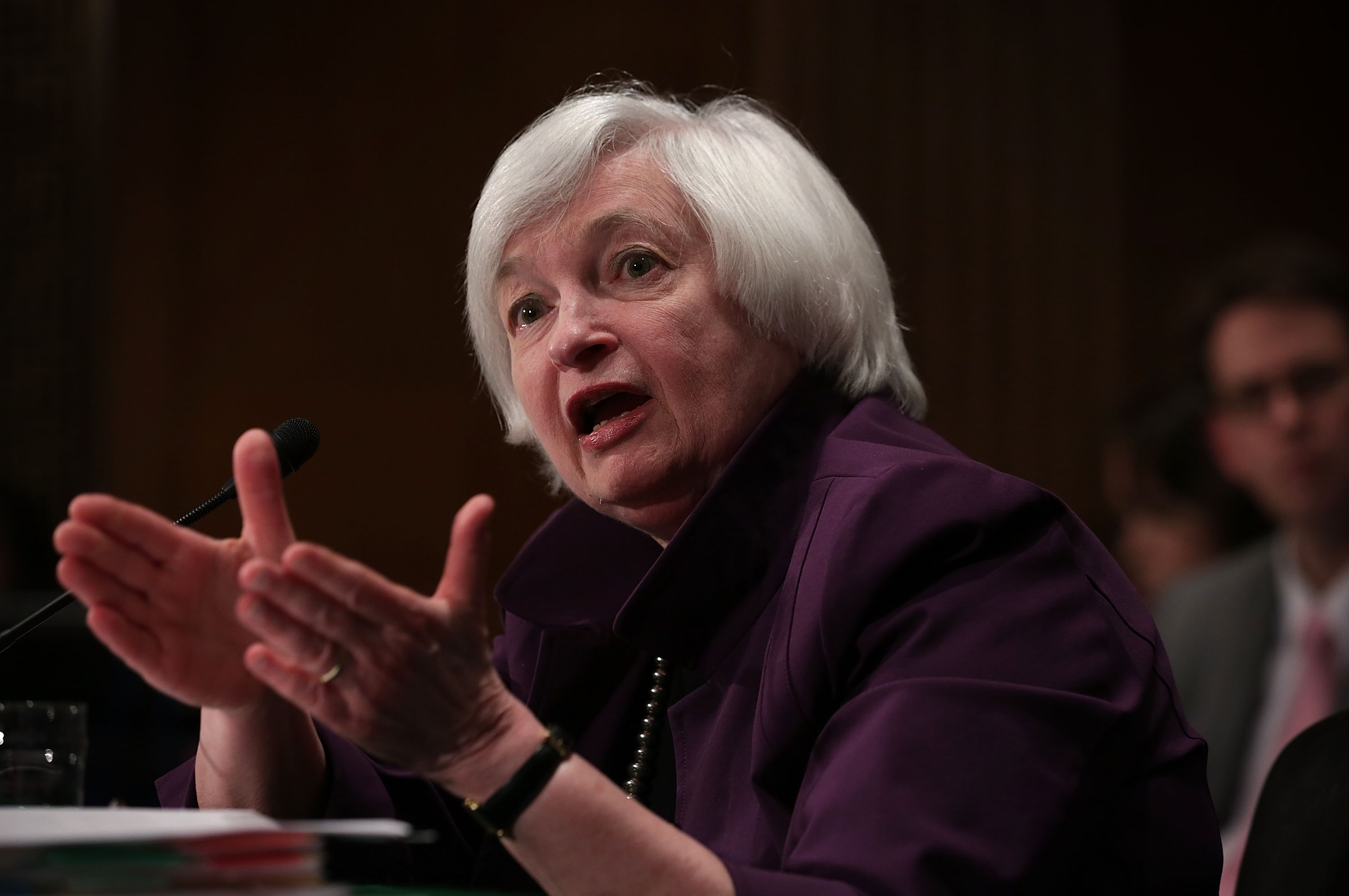 Janet Yellen Presents Semiannual Monetary Policy Report At Senate Hearing