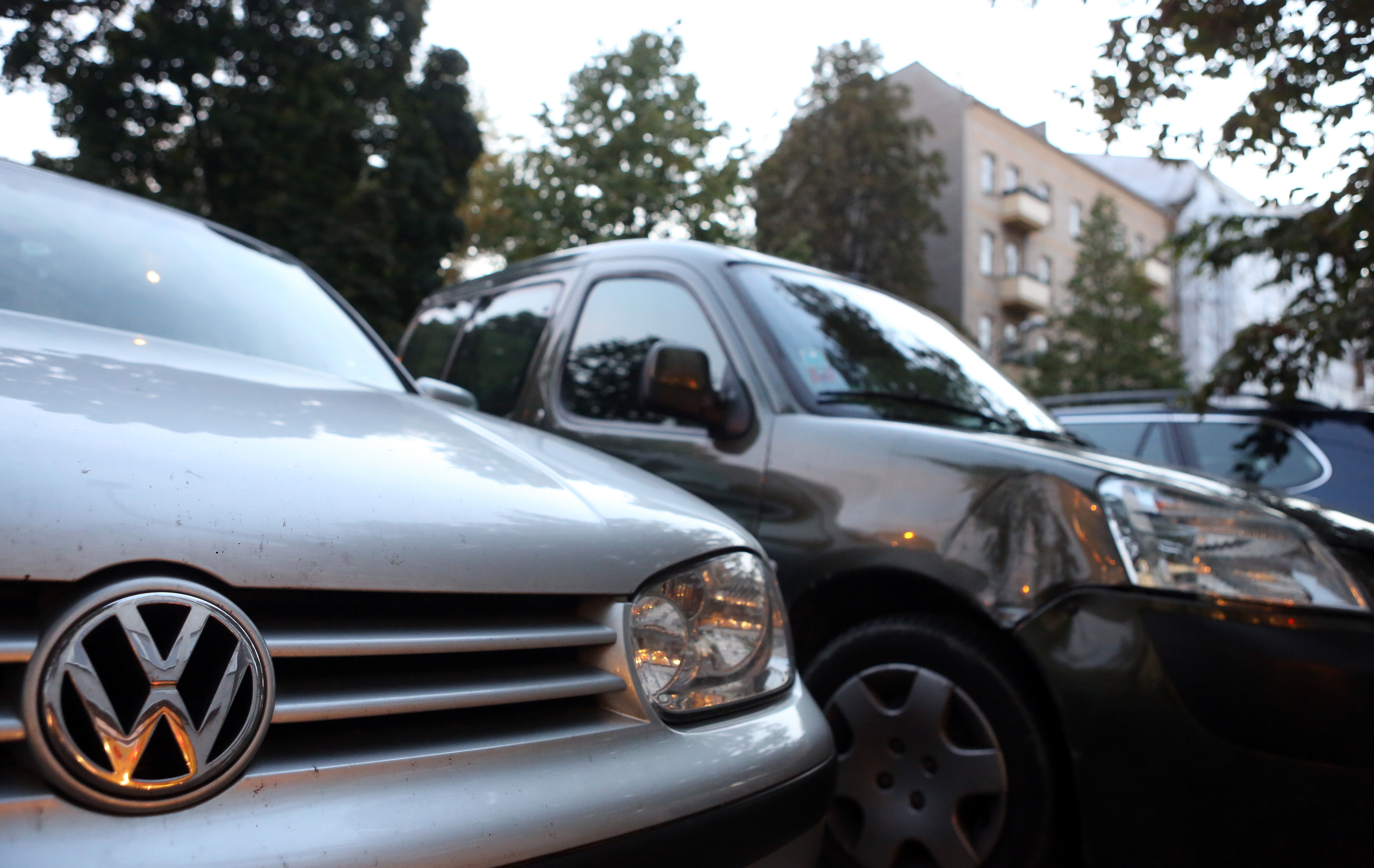 A Volkswagen (VW) logo is seen on one of the automobile manufacturer's cars on September 18, 2015 in Berlin, Germany. The Obama administration ordered the recall of nearly half a million Volkswagen cars after suspicions that the automaker installed software allowing its cars to trick emissions inspections, enabling the vehicles to produce up to 40 times more pollution than legally permitted.