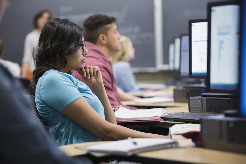 student computers classroom